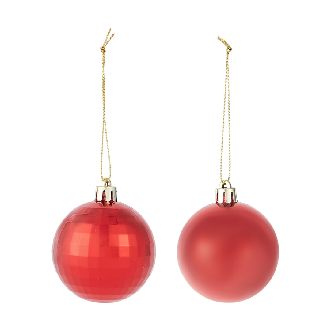 47 Pack 6cm Christmas Baubles Festive Fun Kmart