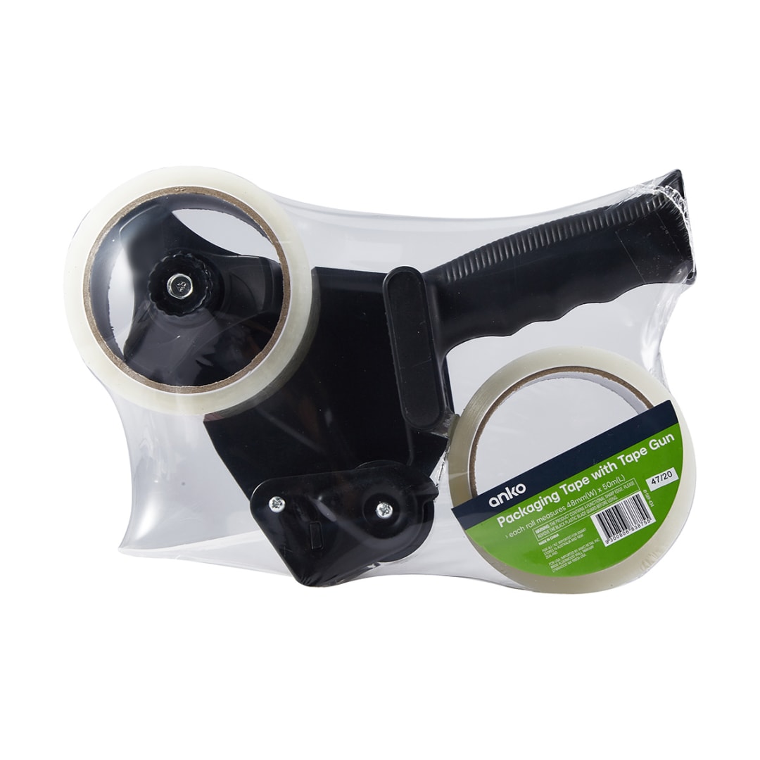 Clear Packaging Tape with Tape Gun Kmart