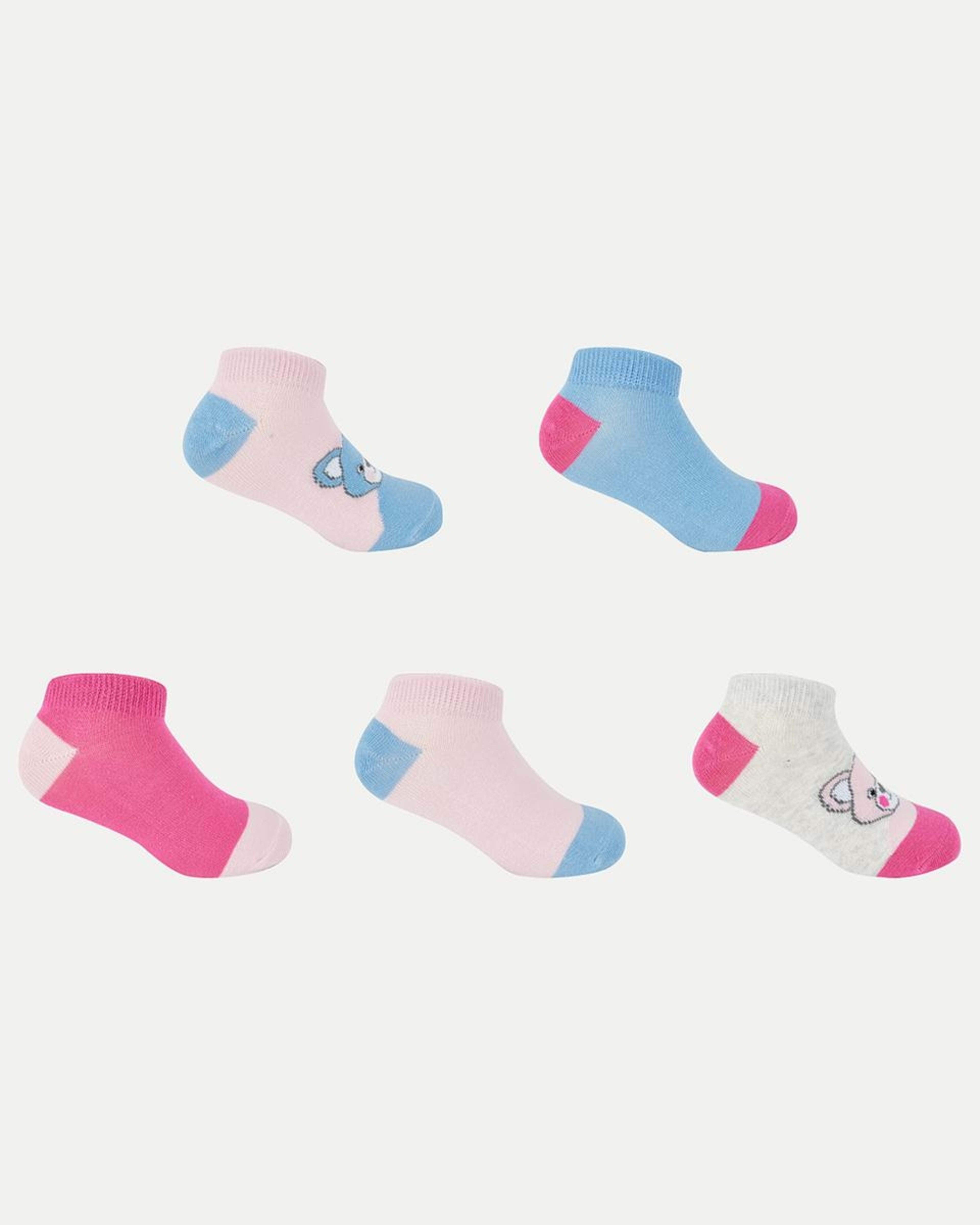 2 5 Pack Low Cut Socks Bear, 2 of 3