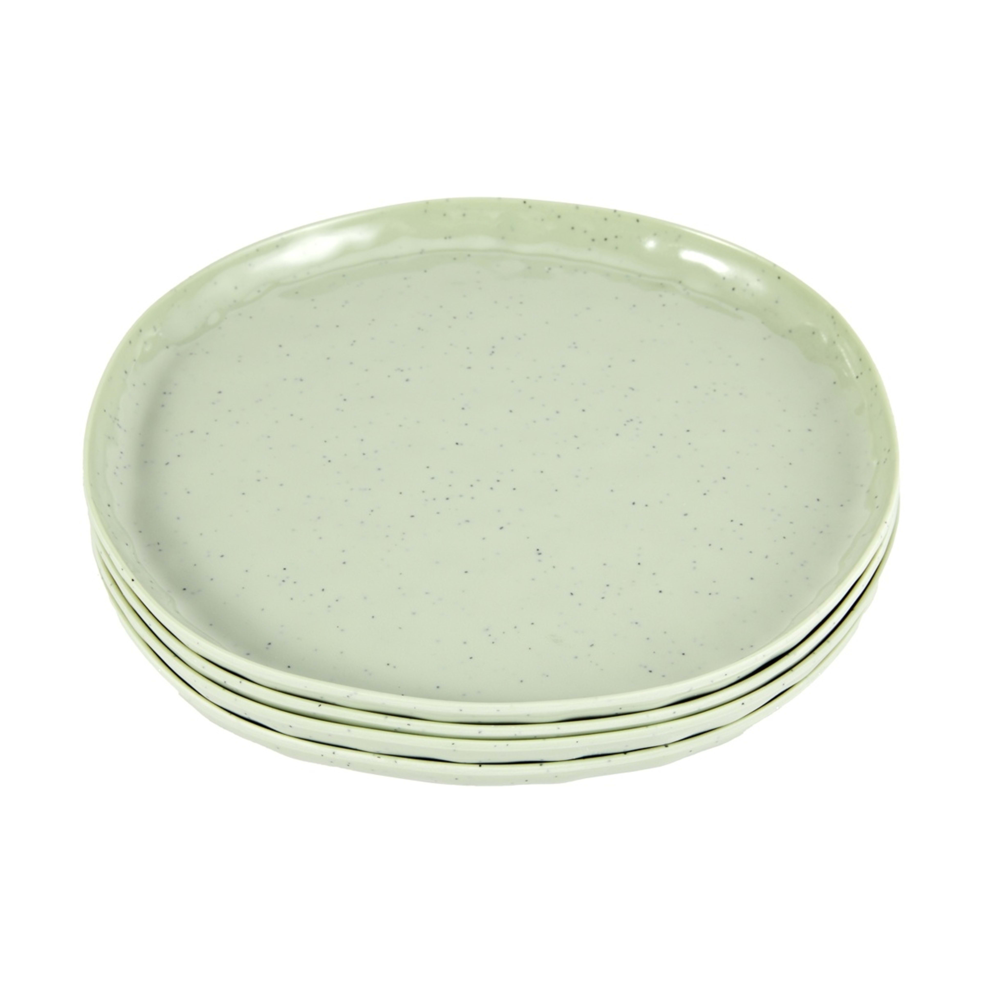 2 4 Pack Green Glazed Look Dinner Plates, 2 of 7