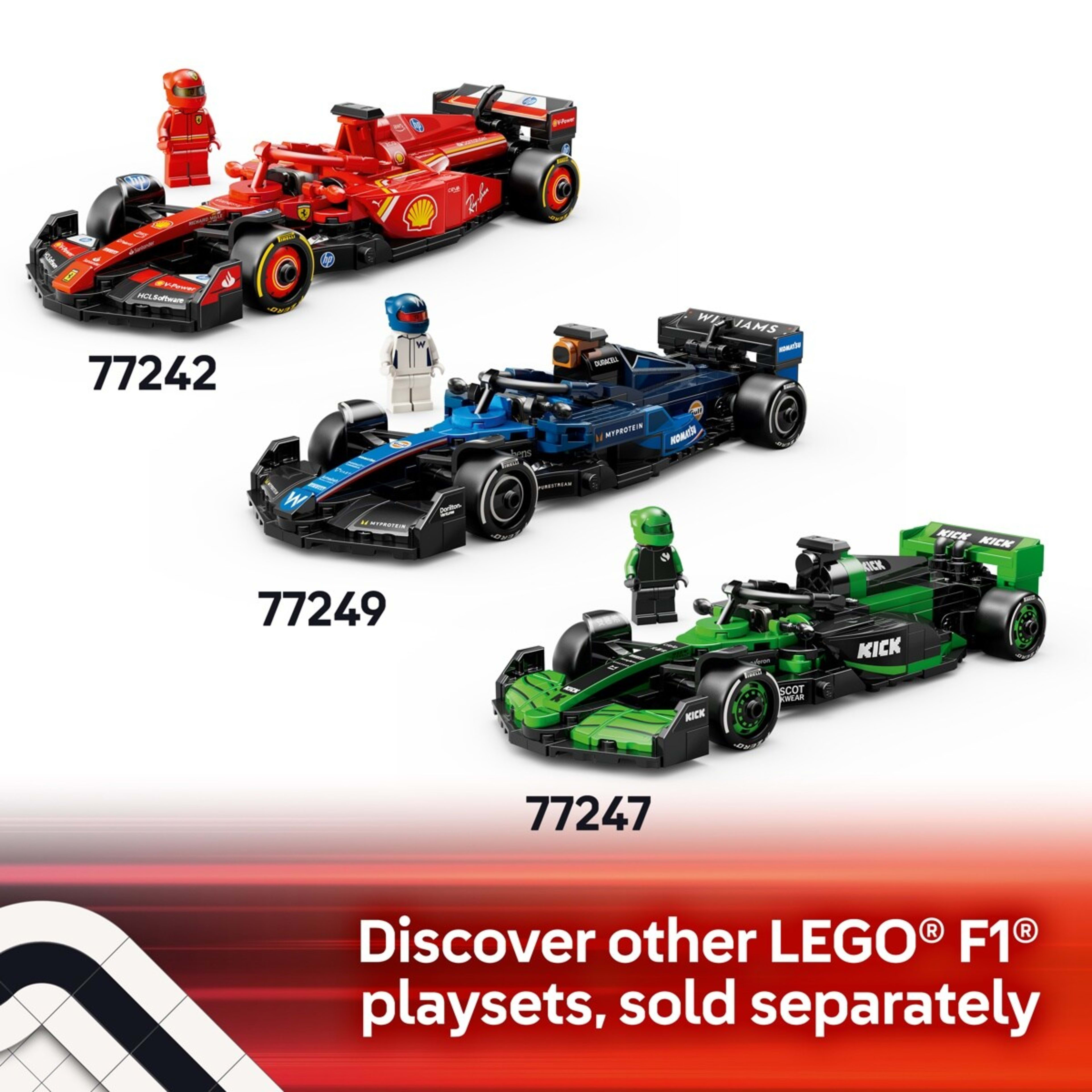 8 LEGO Speed Champions KICK Sauber F1 Team C44 Race Car 77247, 8 of 10