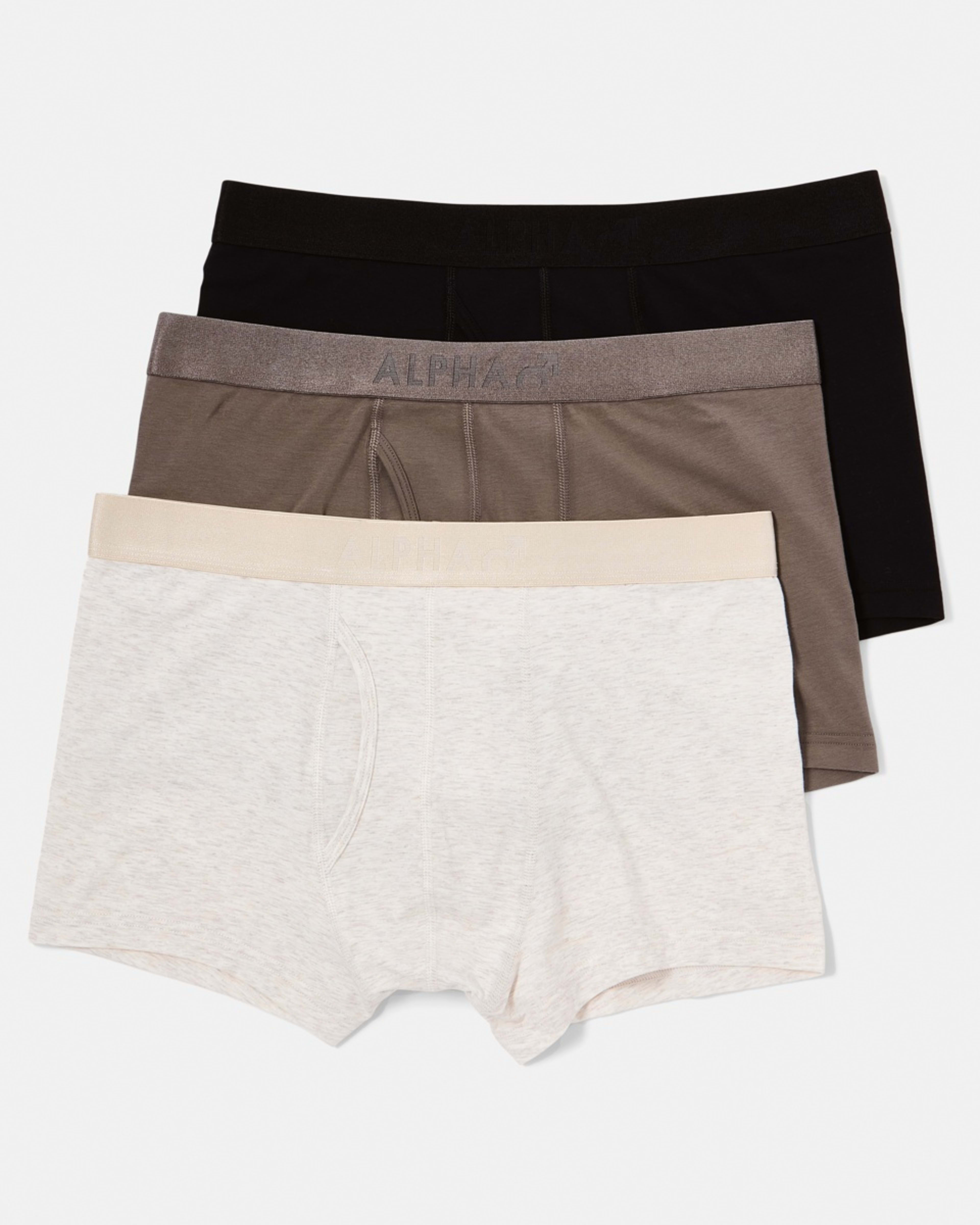 1 3 Pack Cotton Modal Trunks Earth, 1 of 8
