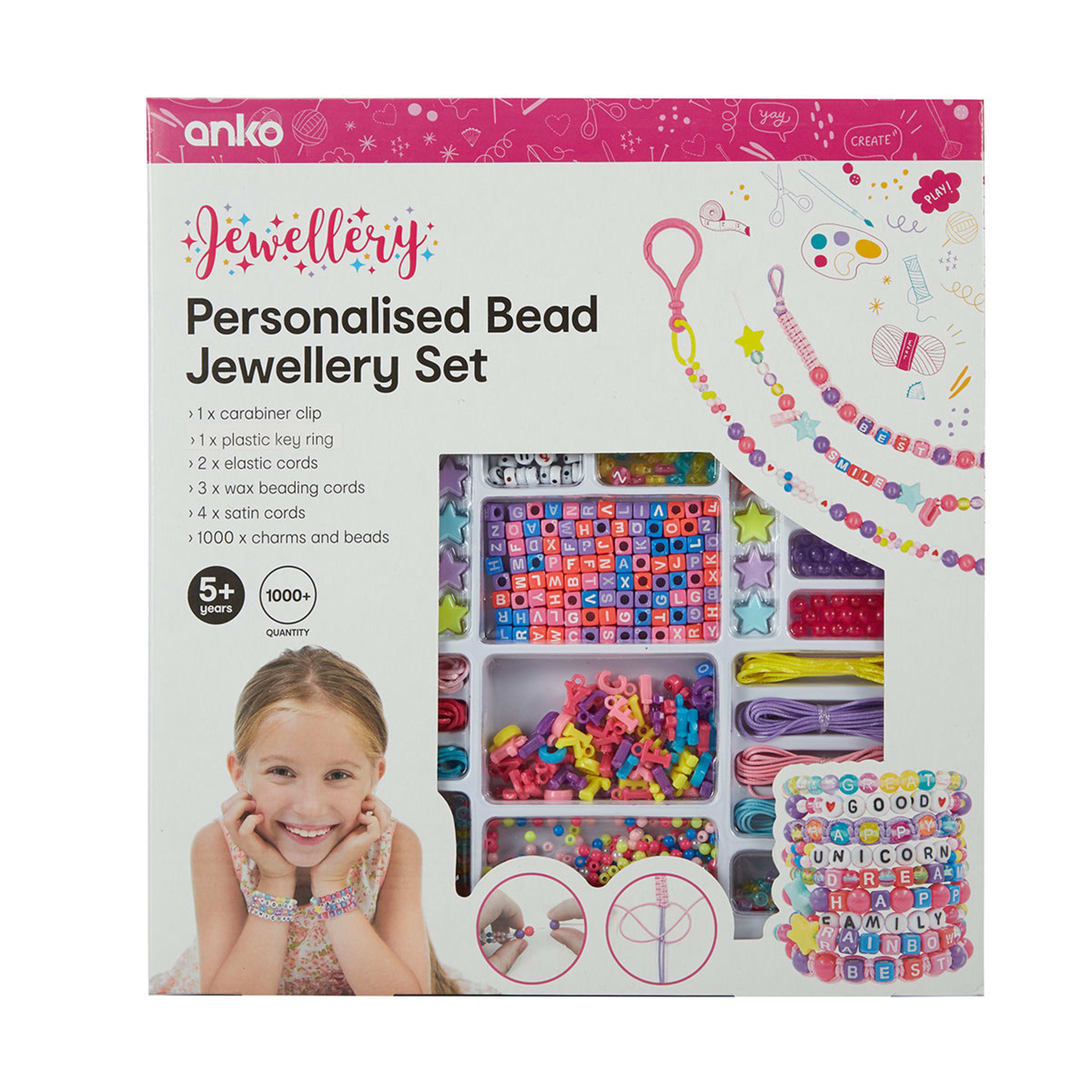 Personalised Bead Jewellery Set Kmart