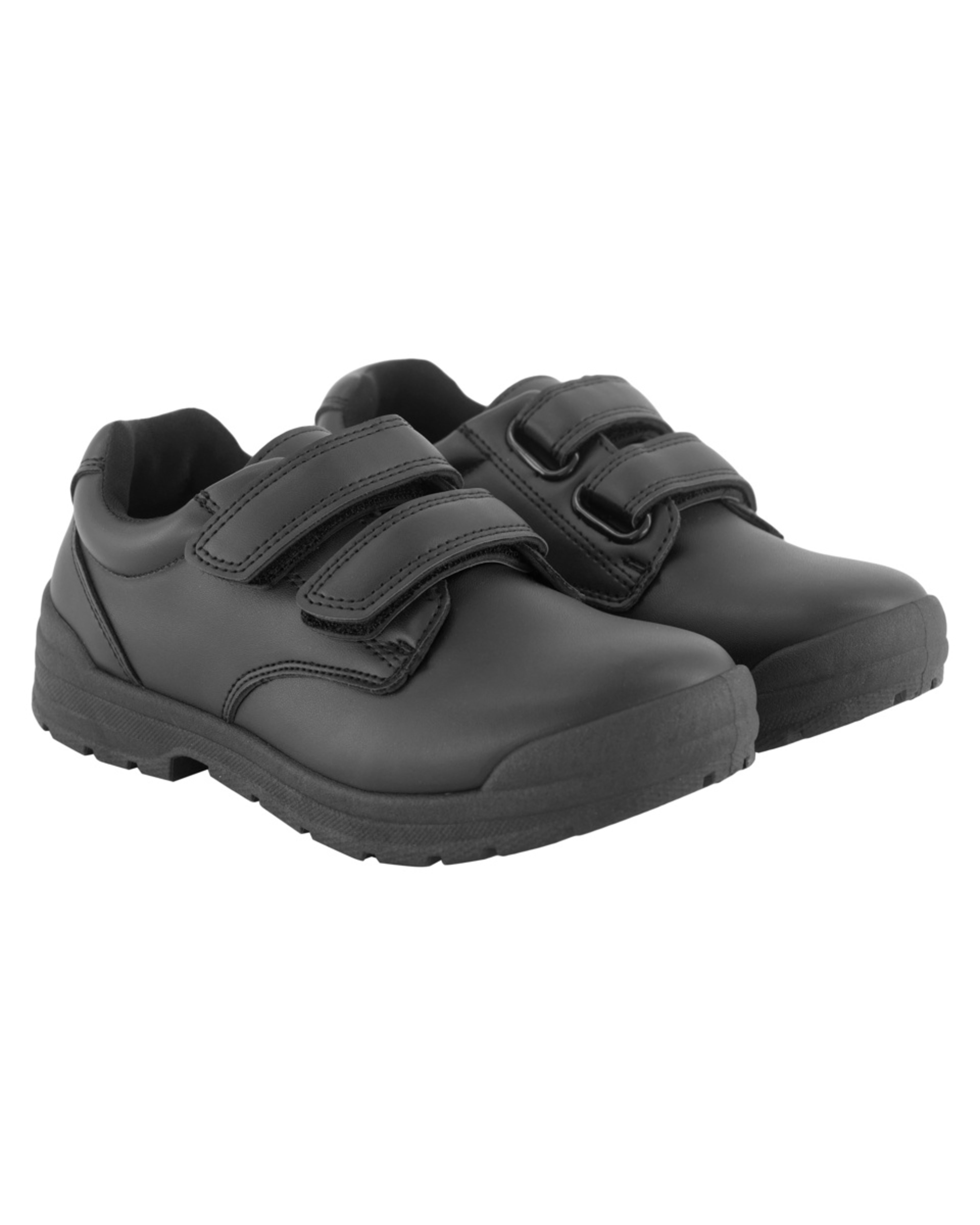 4 Senior Double Adjustable School Shoes Black, 4 of 5
