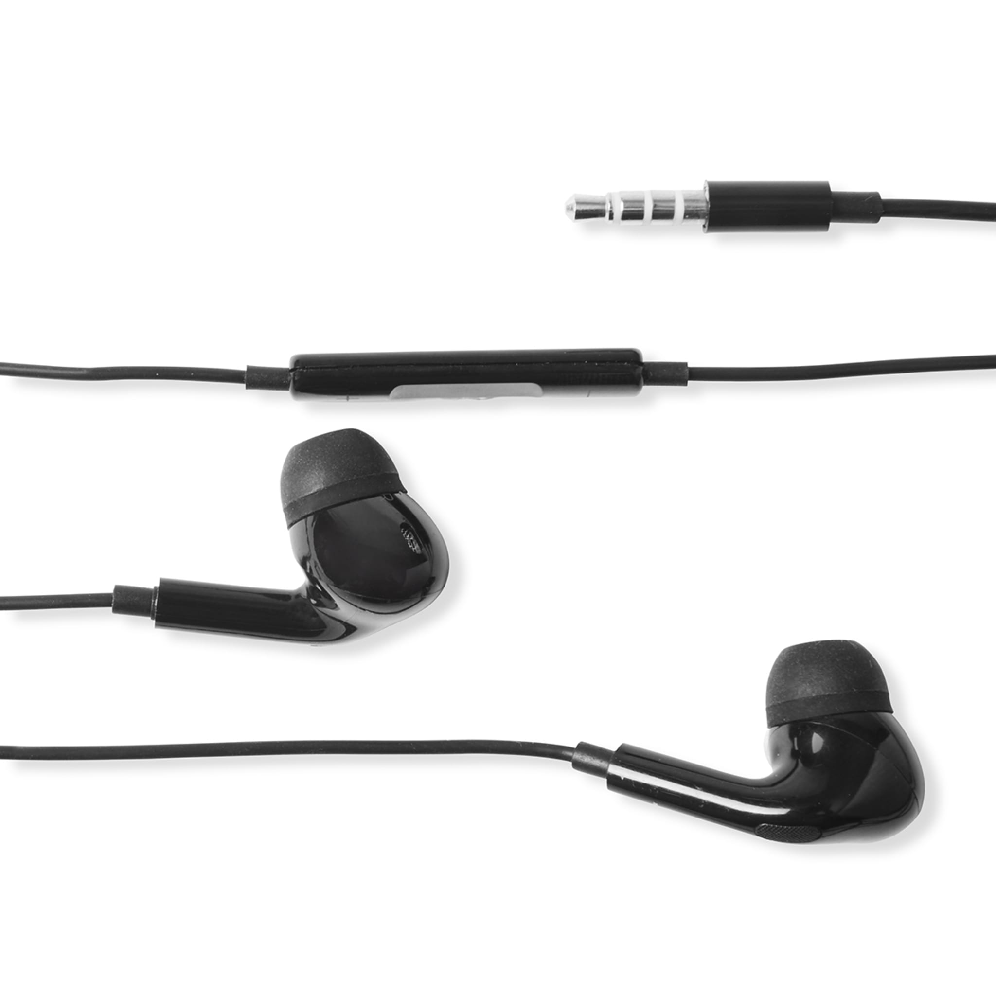 AUX InEar Earphones Black Kmart