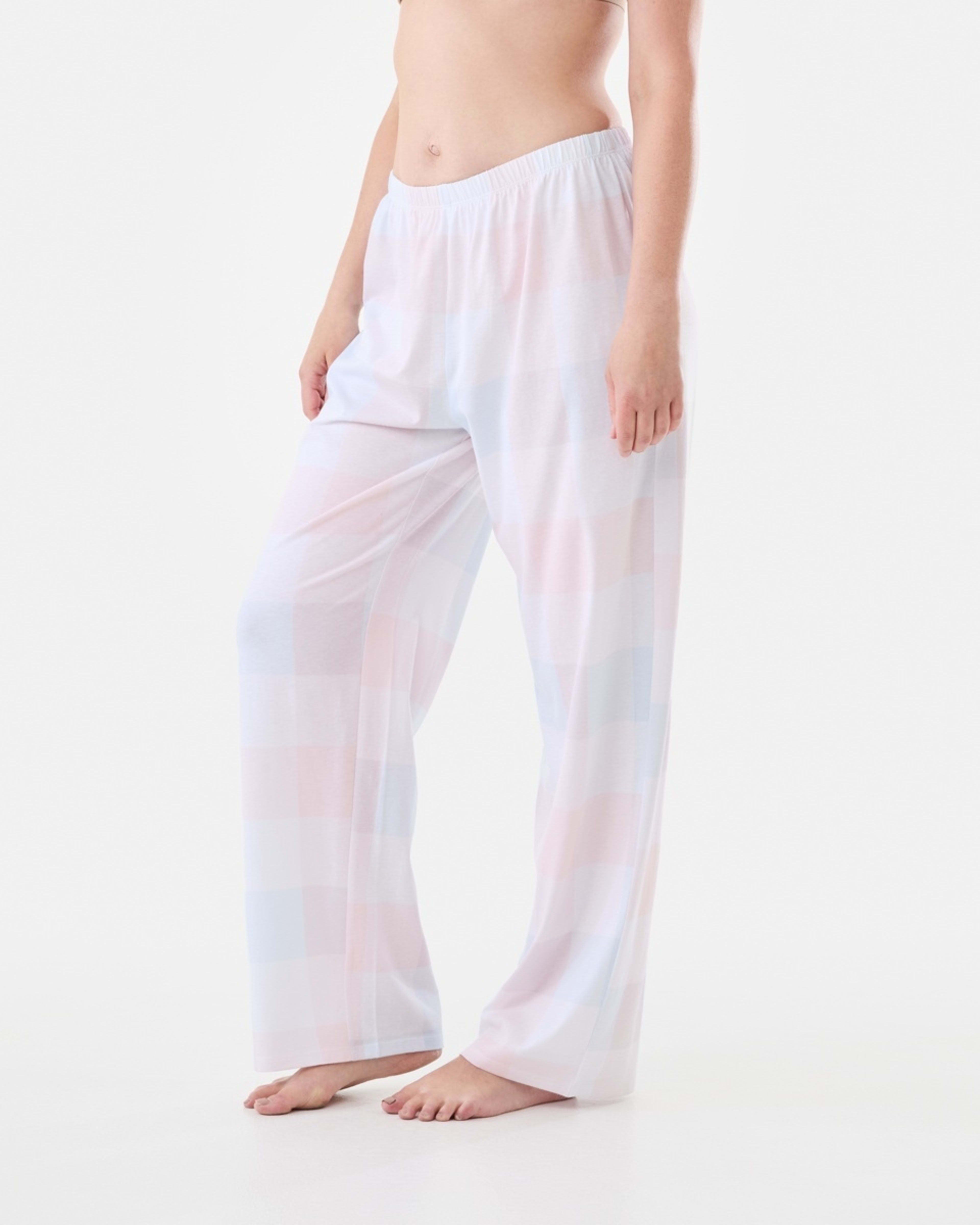 2 Printed Knit Pants Chk Blu Pk, 2 of 5