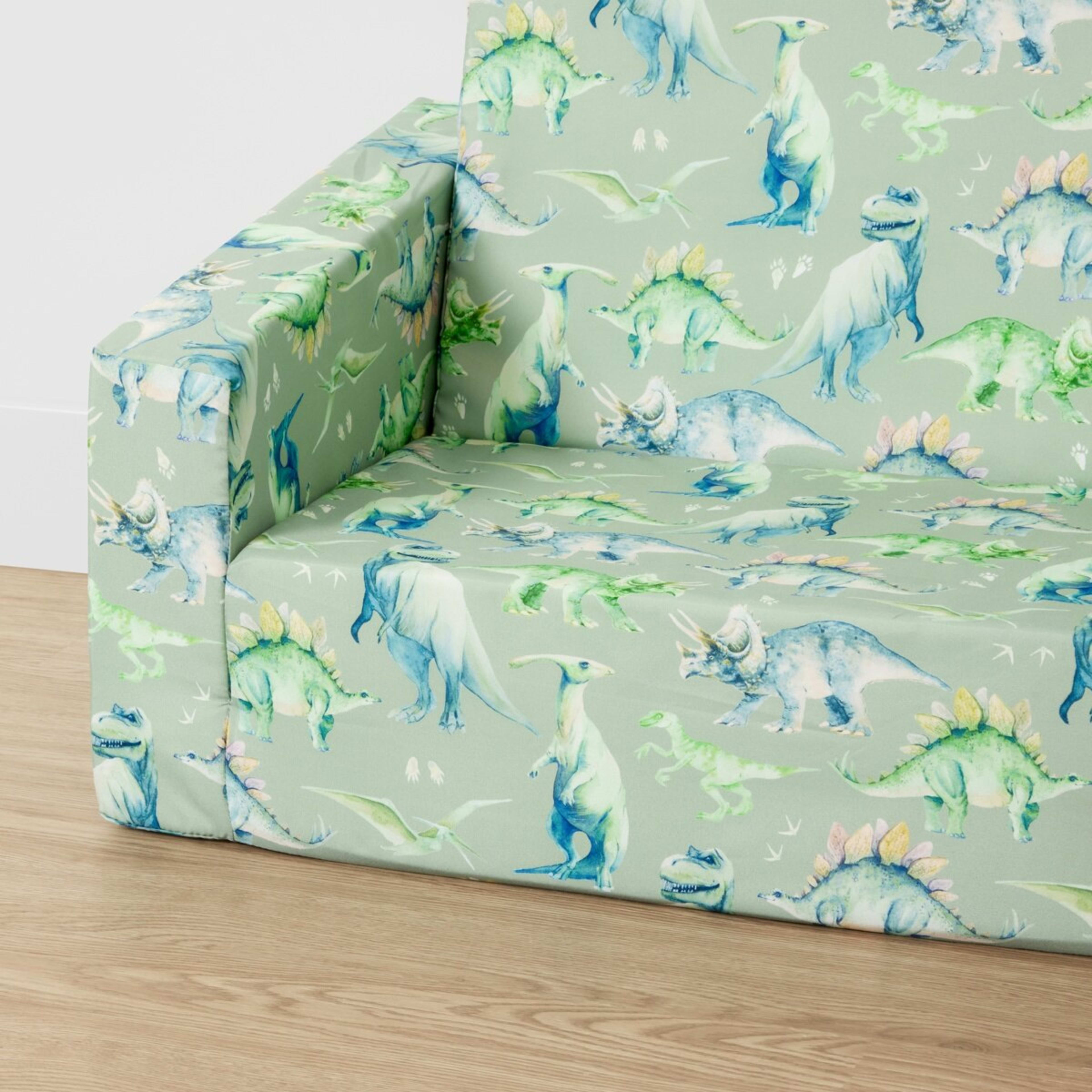 8 Dinosaur Flipout Kids Sofa - Green, 8 of 10