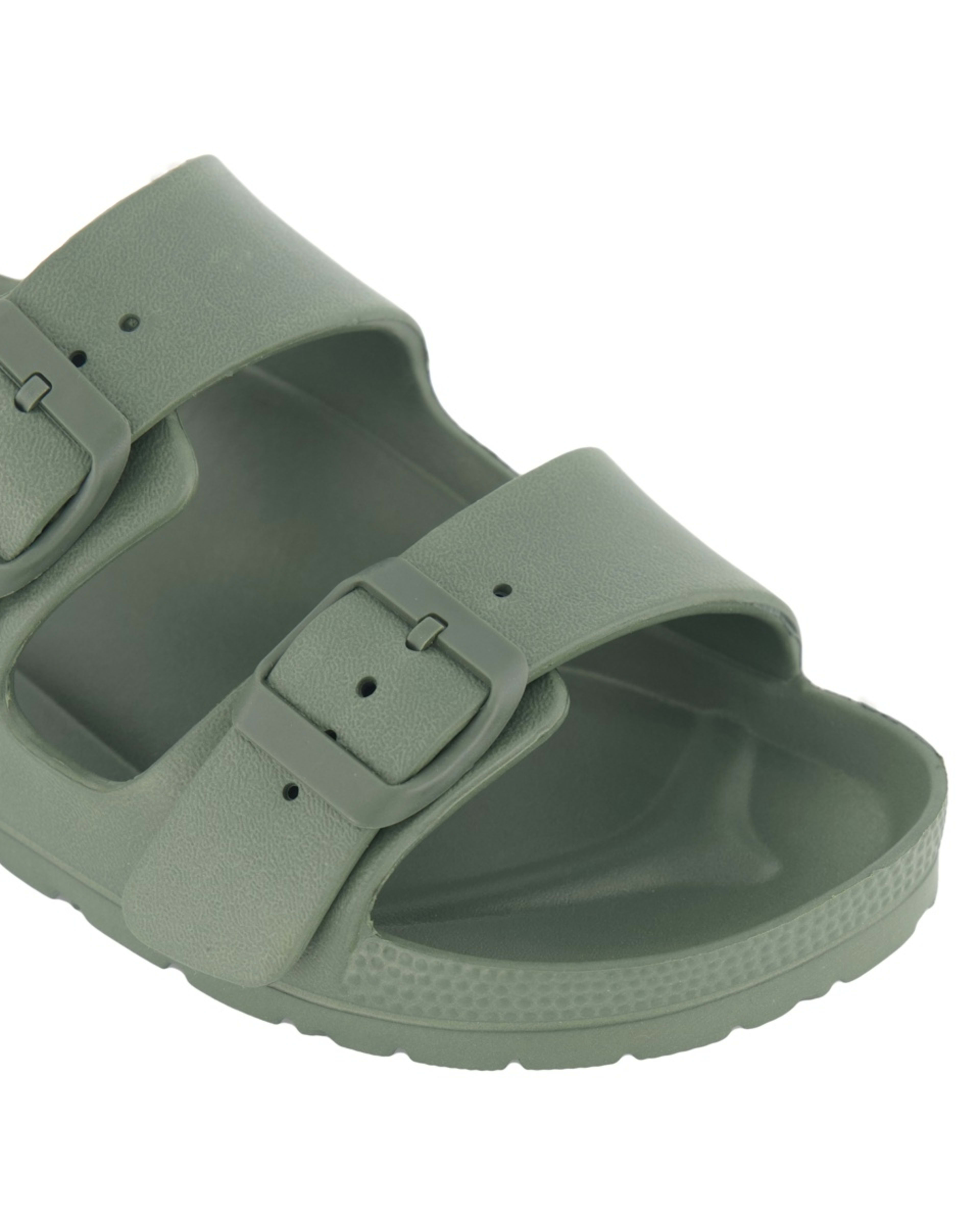 4 Two Band Buckle Slides Grn Beetle, 4 of 4