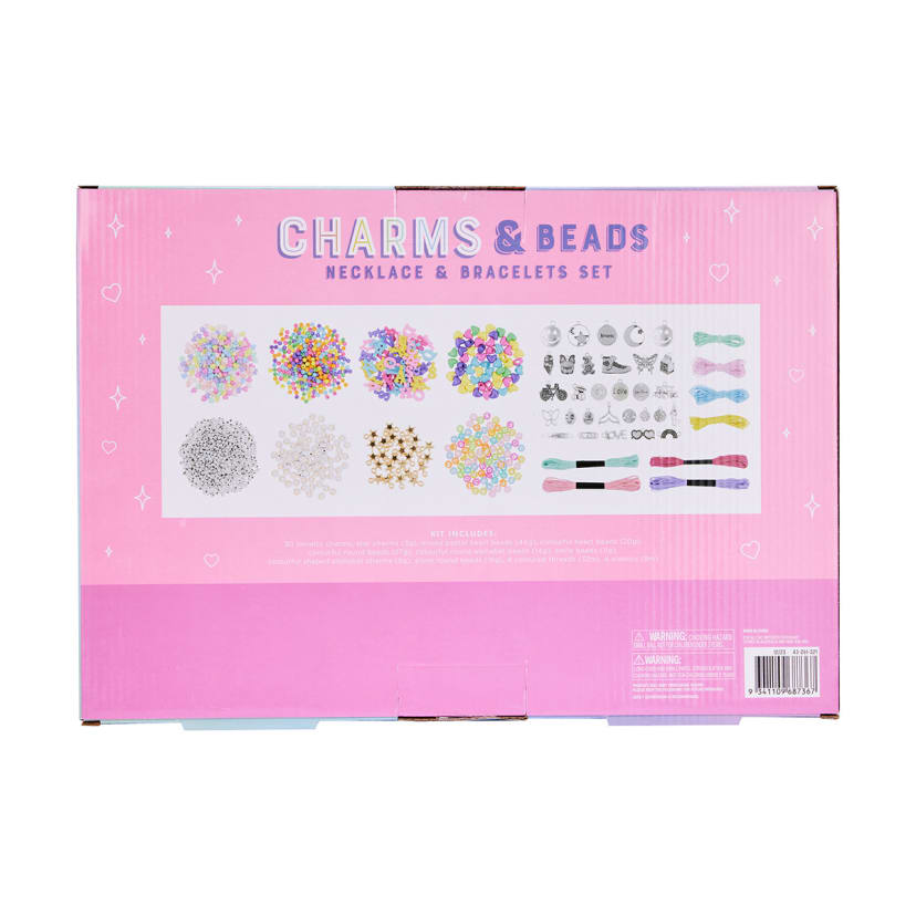 Make Your Own Charms and Beads Necklace and Bracelets Set Kmart