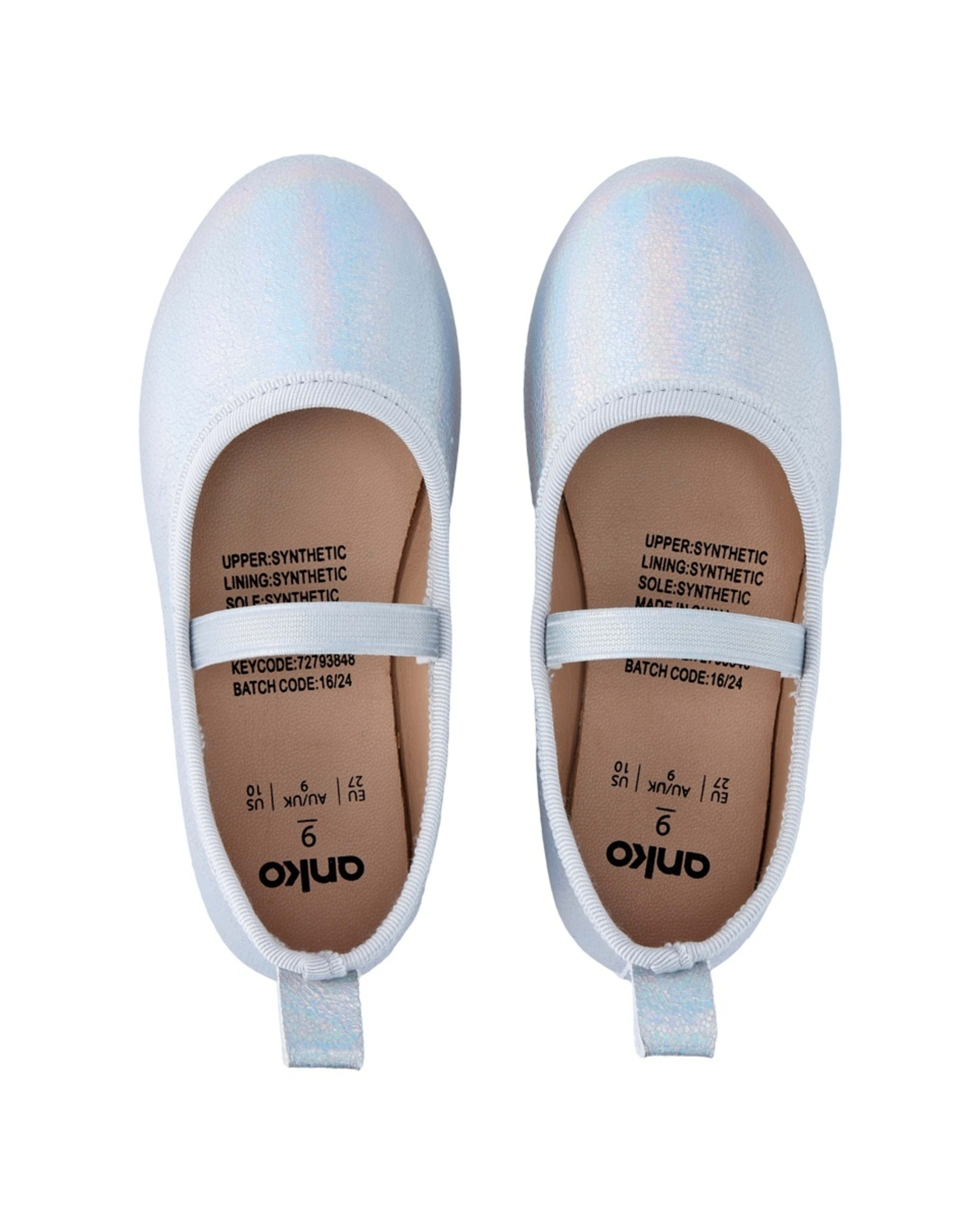 2 Junior Glitter Flats Irridsilvr, 2 of 5