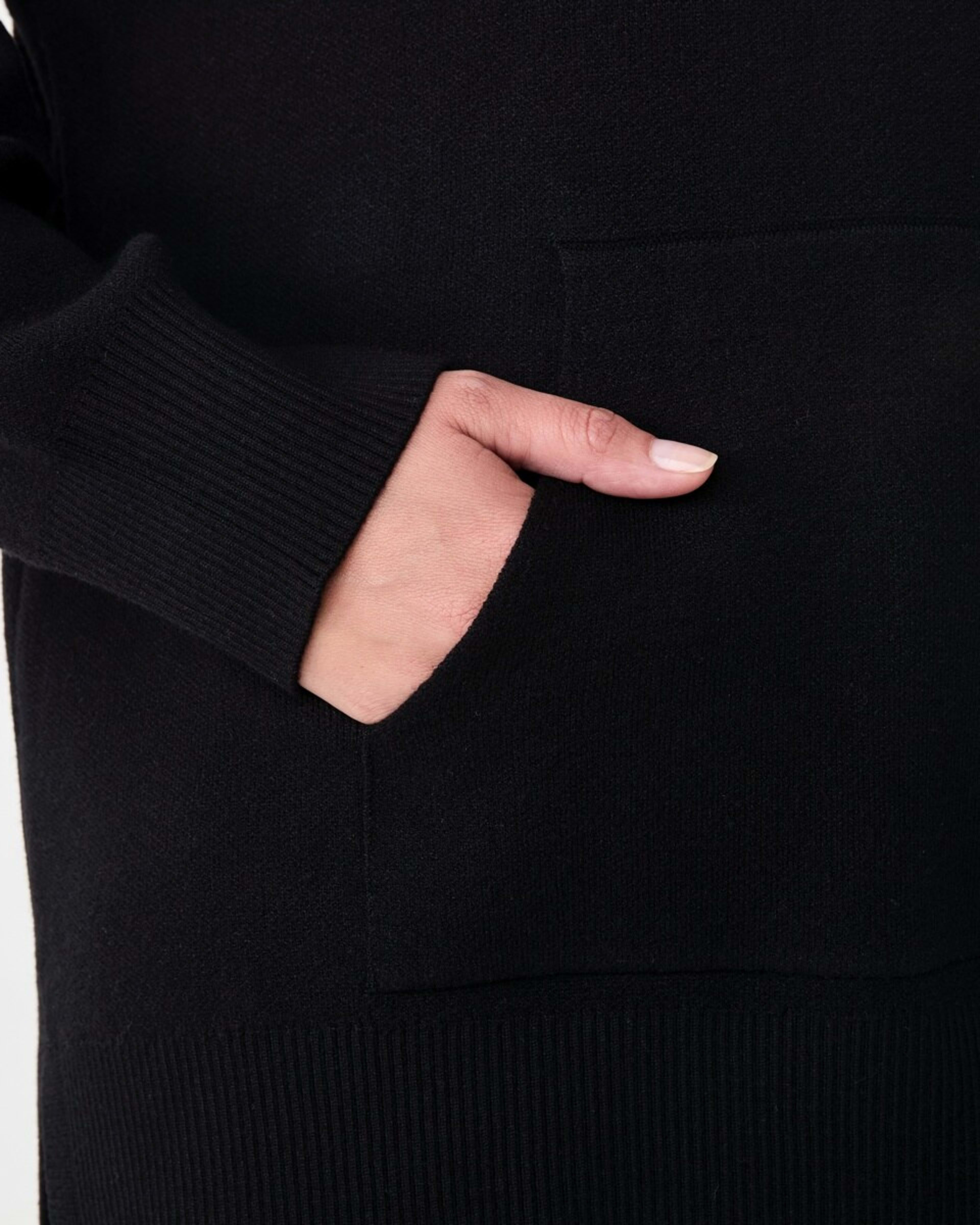 6 Compact Knit Hoodie Black, 6 of 8