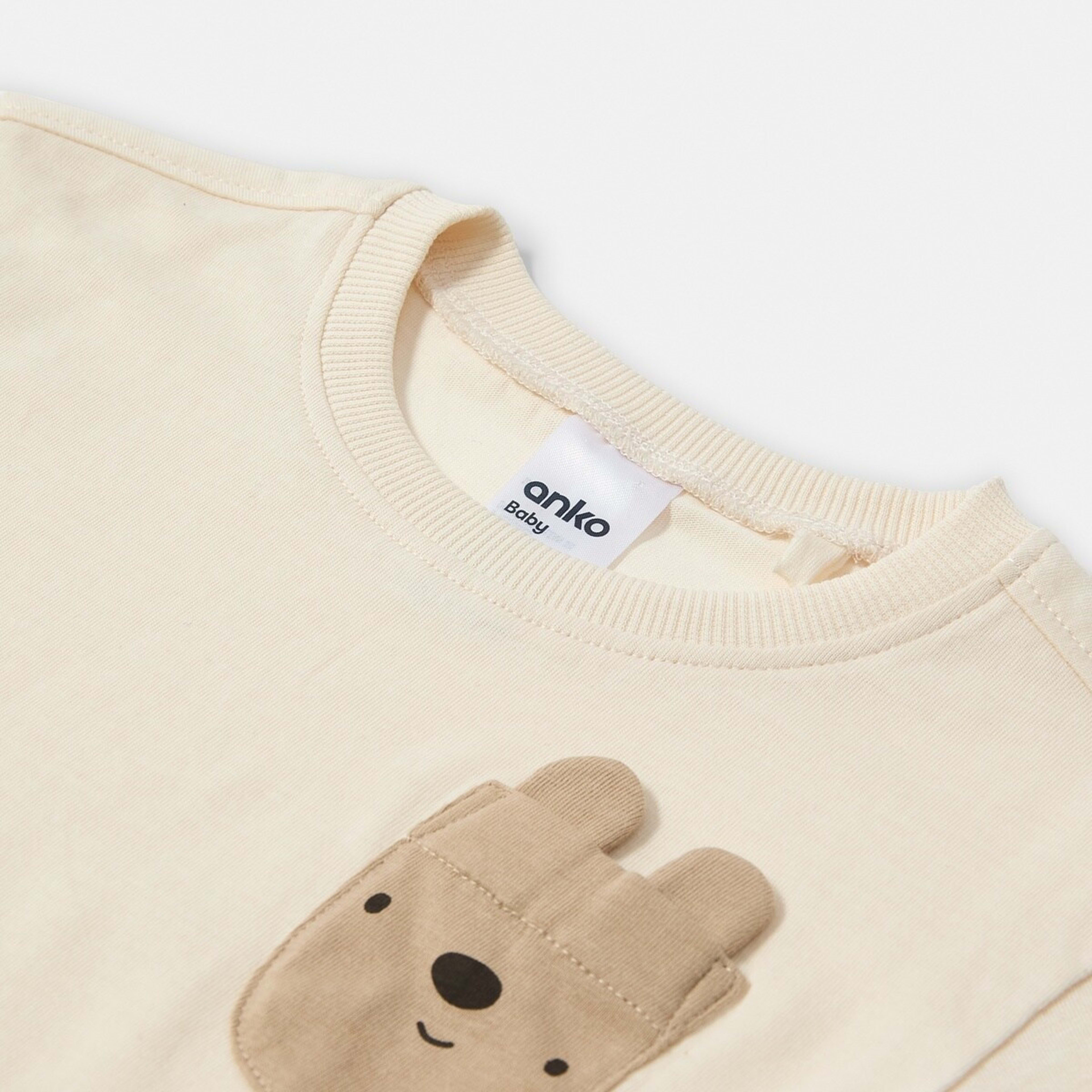 8 3 Pack Pocket T-shirts Brown Bear, 8 of 8