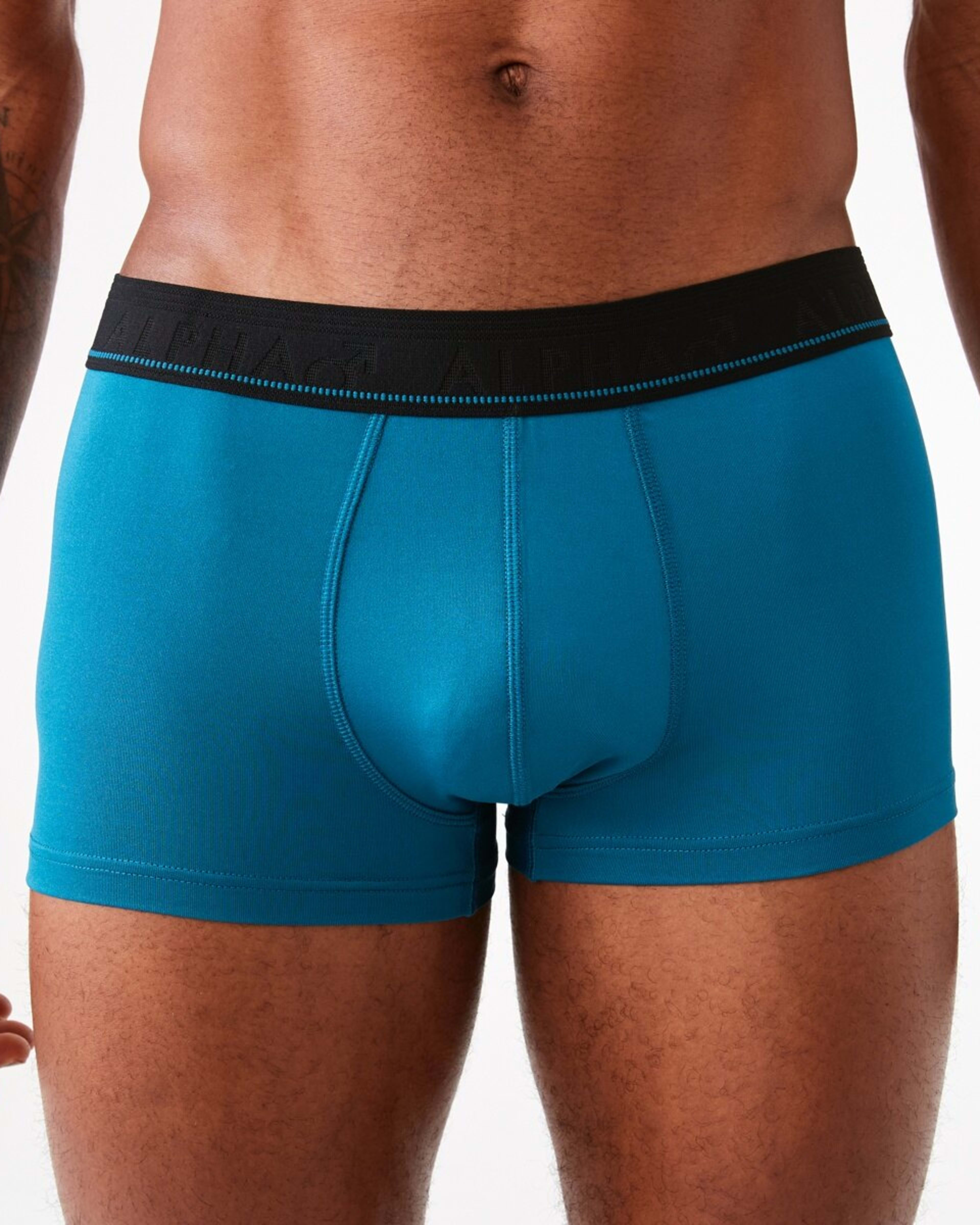 4 3 Pack Stay Fresh Plain Trunks Fresh Blue, 4 of 8