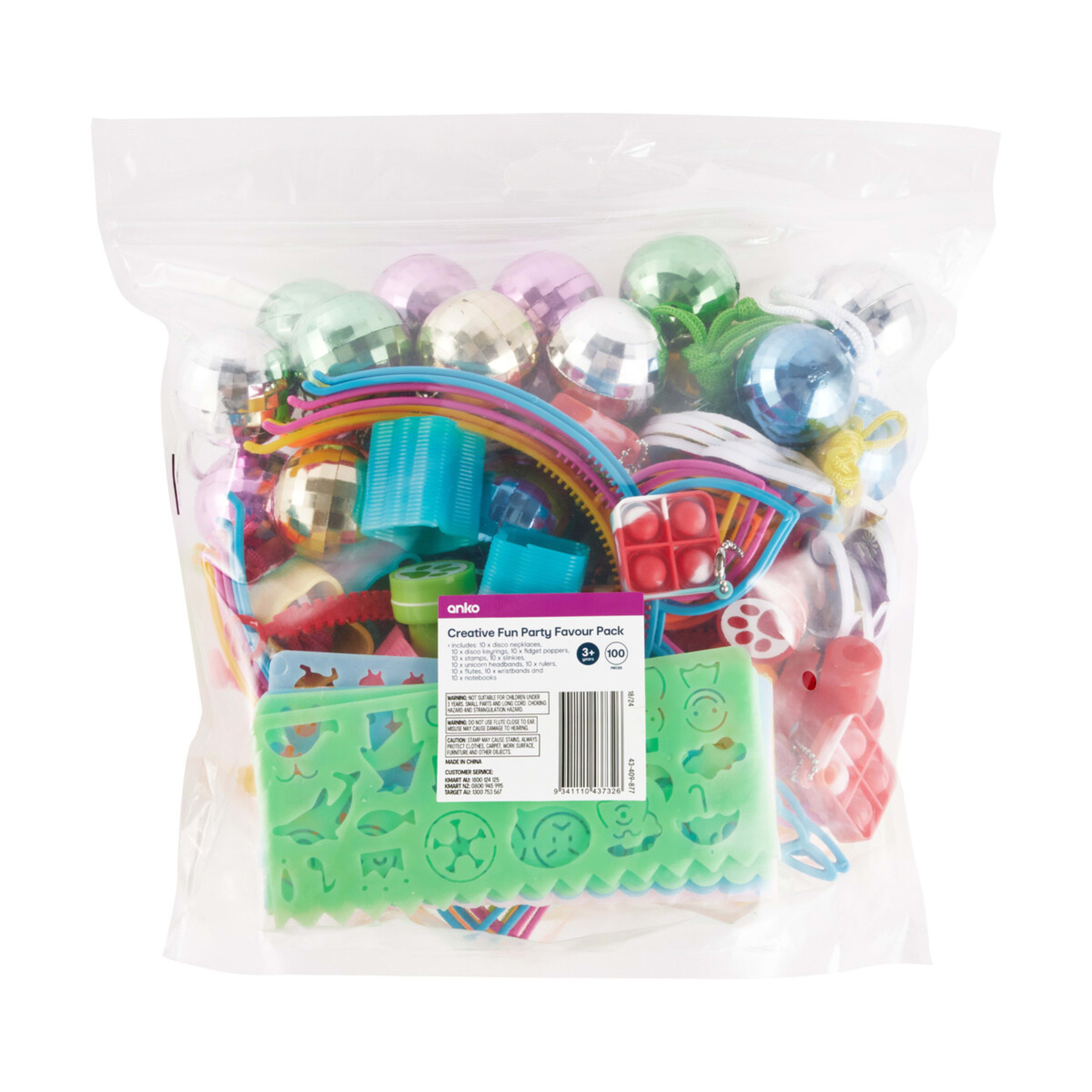 1 100 Piece Creative Fun Party Favour Pack