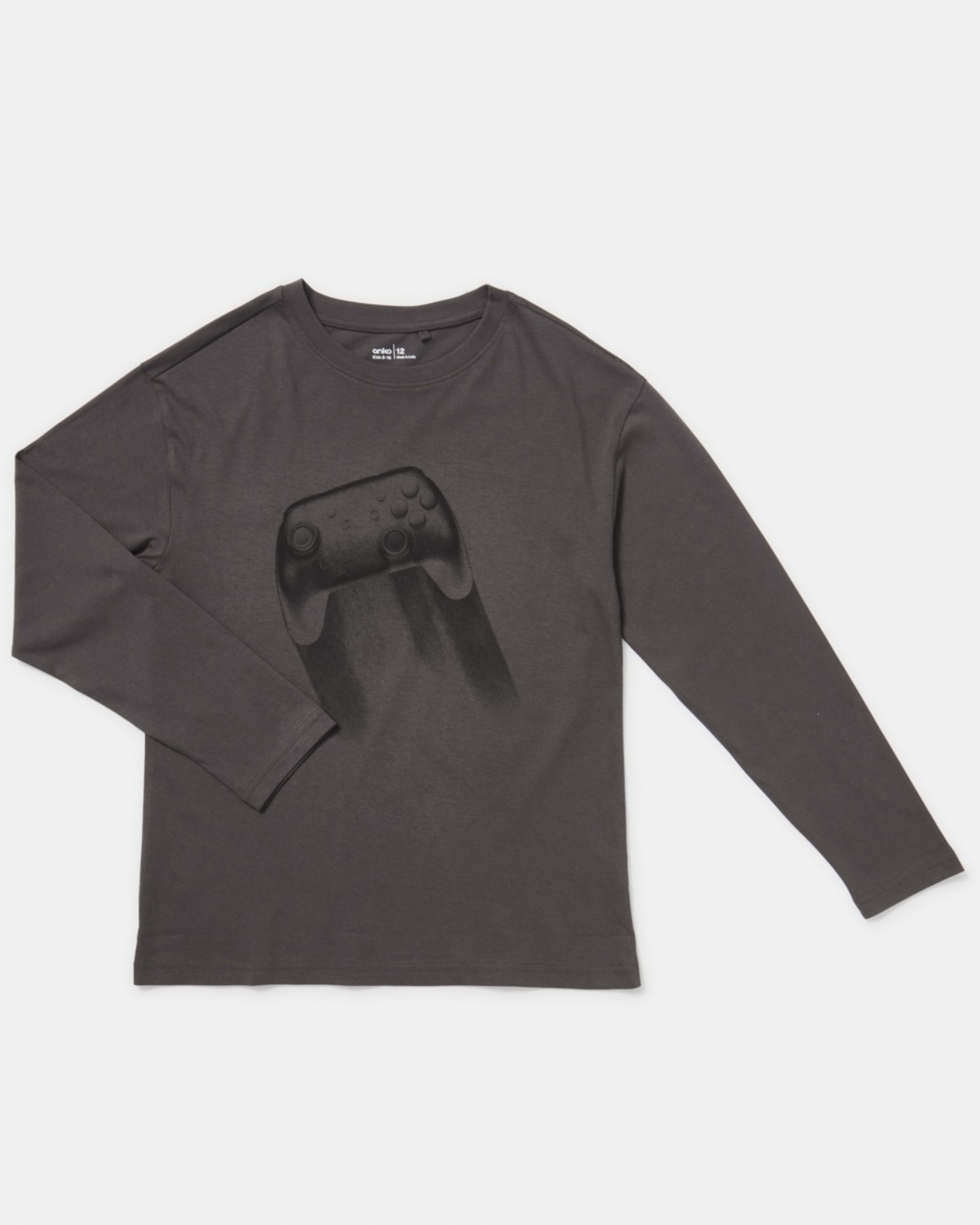 7 Long Sleeve Print T-shirt Gry Gamebl, 7 of 8