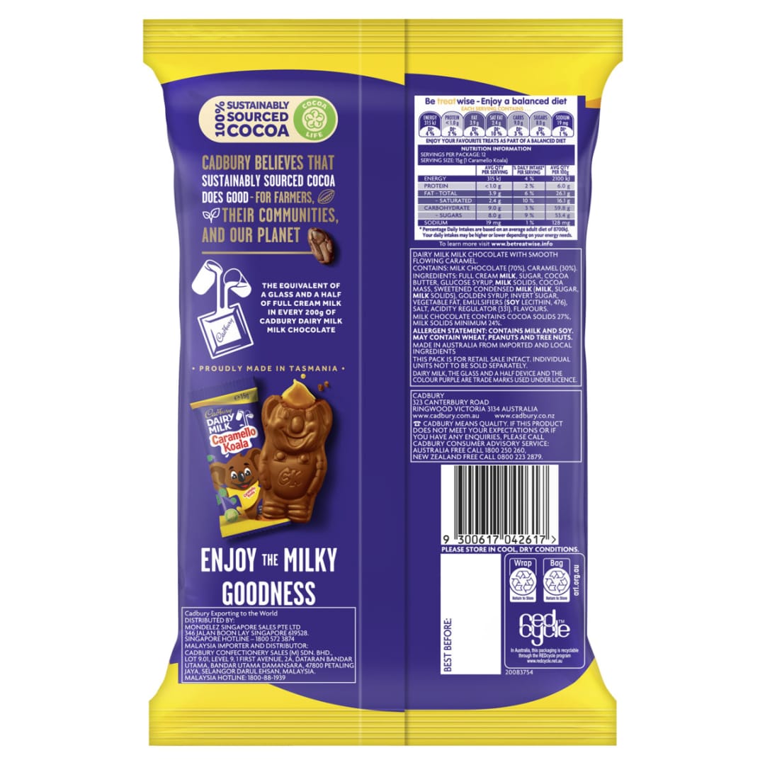 12 Piece Cadbury Caramello Koala 180g Kmart