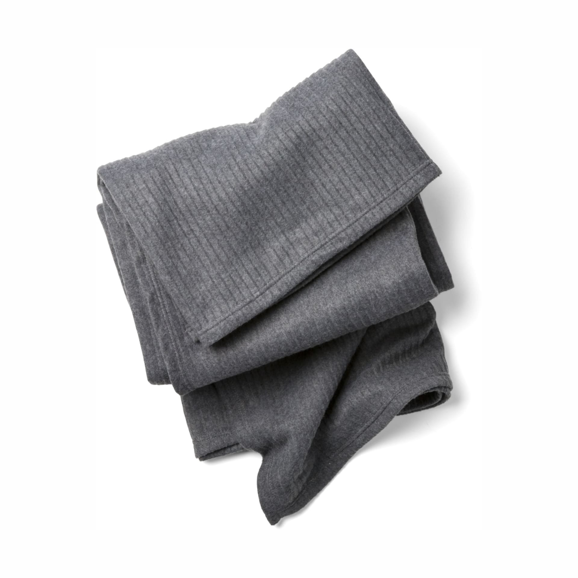 Ribbed Polar Fleece Blanket Double/Queen Bed, Grey Kmart