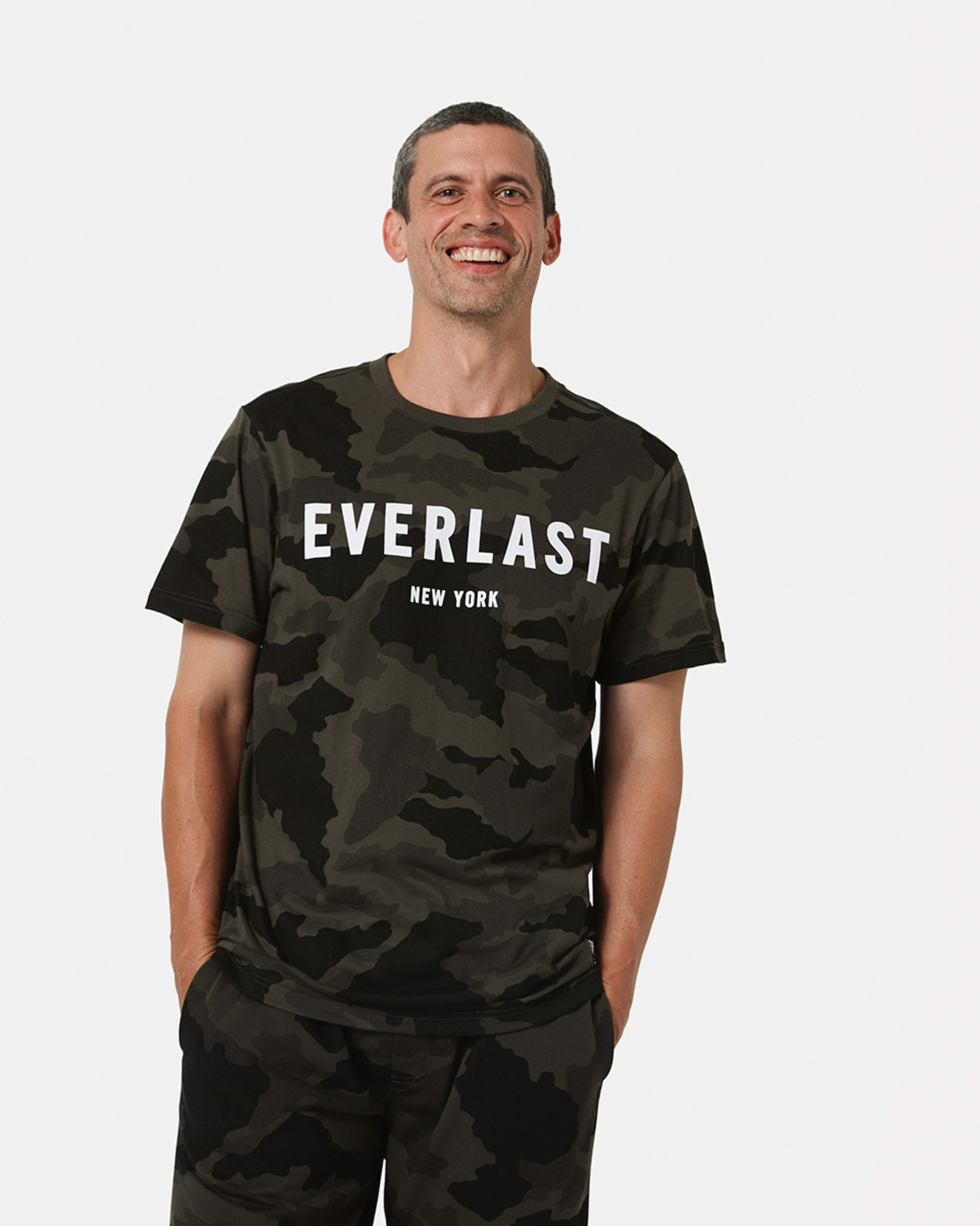 Active Everlast Mens Camo Crew Neck Tshirt Kmart