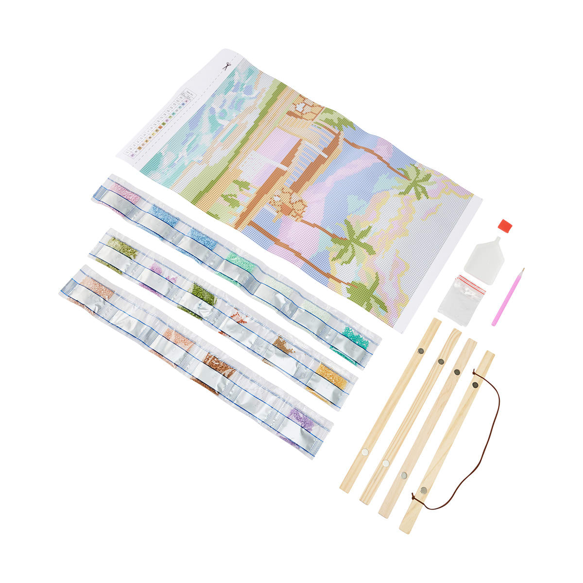 Sparkle Gem Art Wall Hanging Kit - House - Kmart