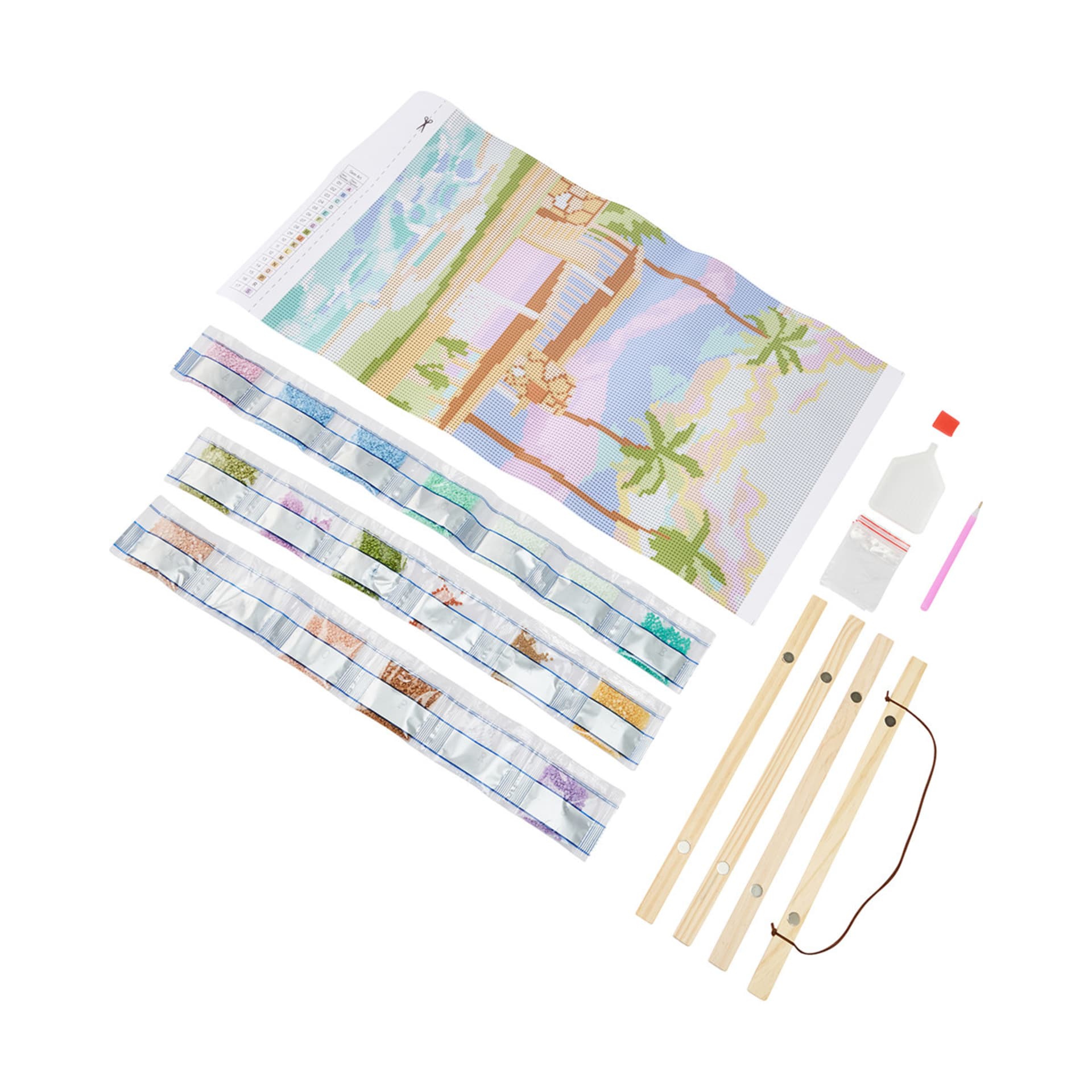 Sparkle Gem Art Wall Hanging Kit - House - Kmart