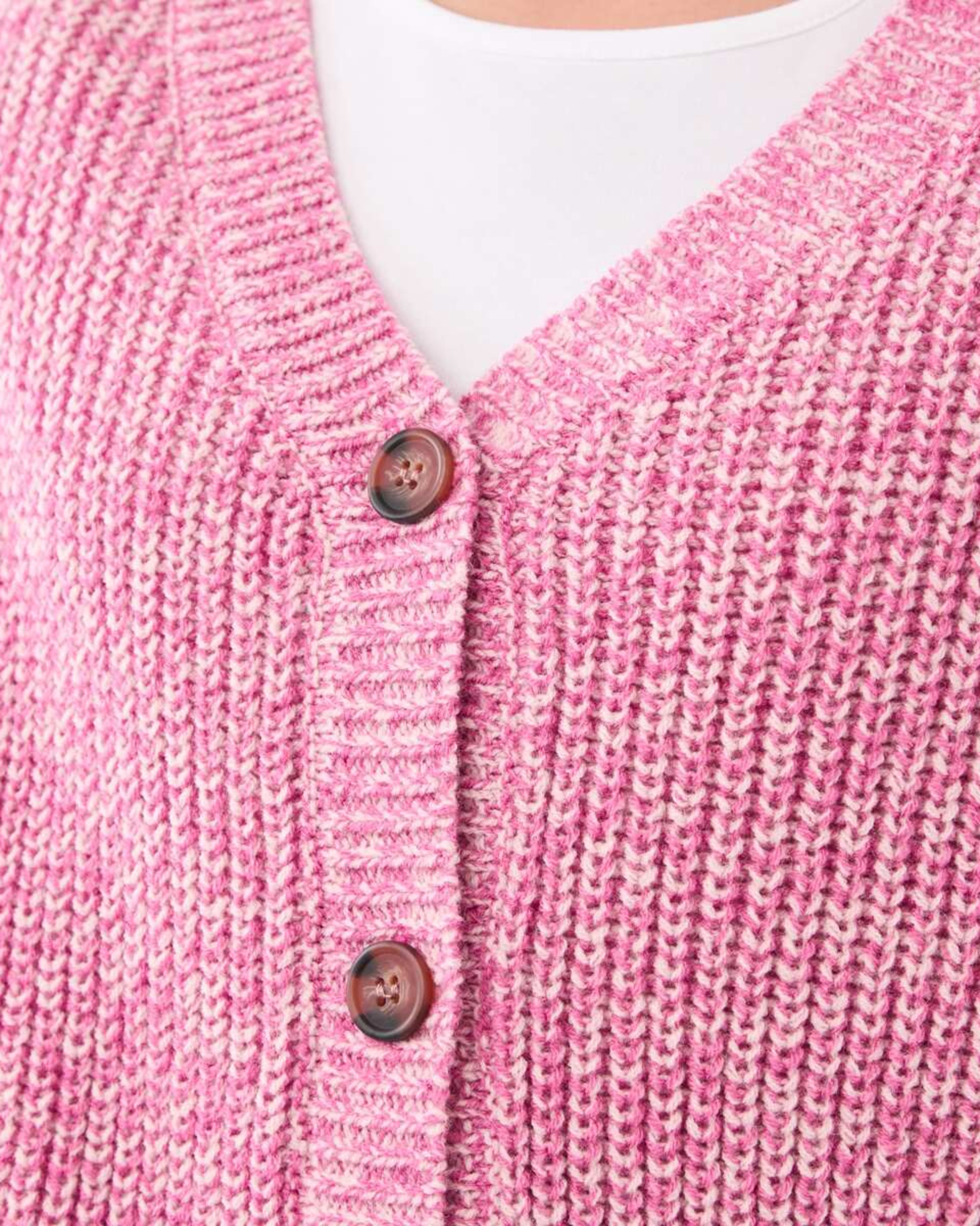 5 Button Through Cardigan Space Pink, 5 of 10