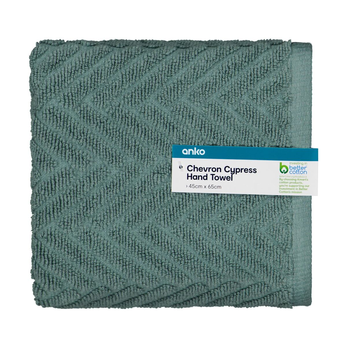 Chevron Cotton Hand Towel - Cypress - Kmart