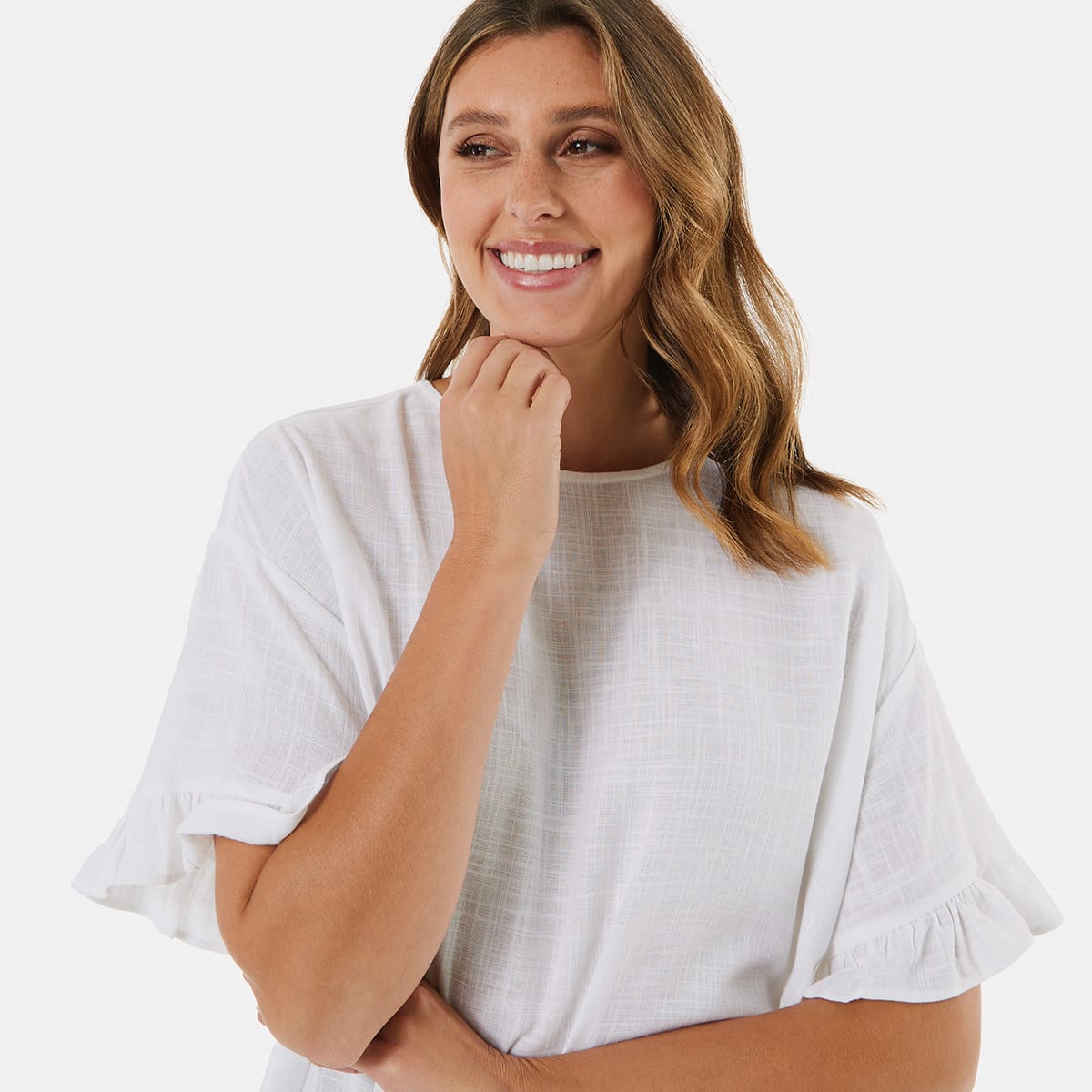 relaxed-frill-short-sleeve-top-kmart