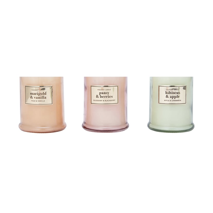 3 Pack Floral Fields Fragrant Candles Kmart