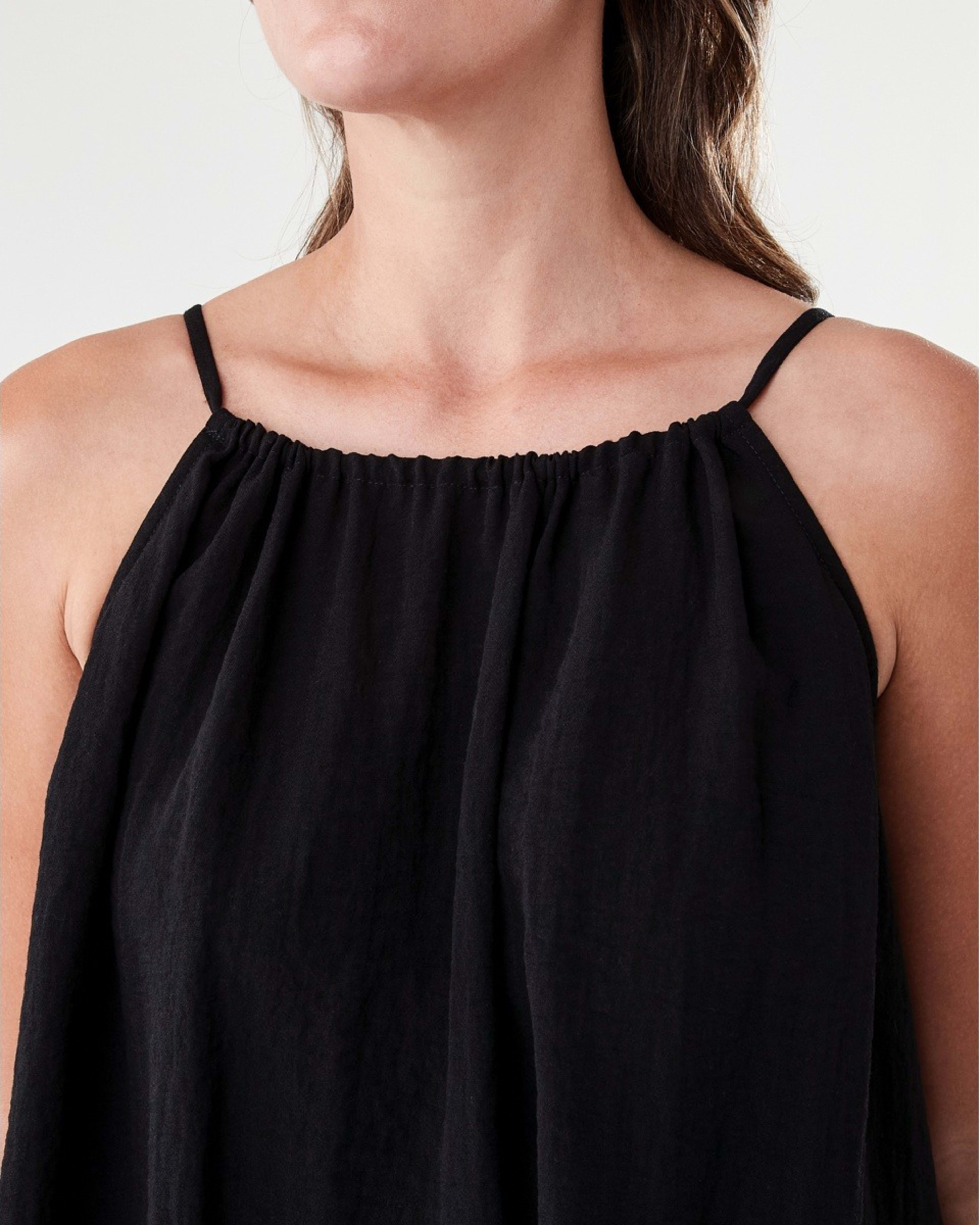 5 Sleeveless Textured Mini Dress Black, 5 of 8