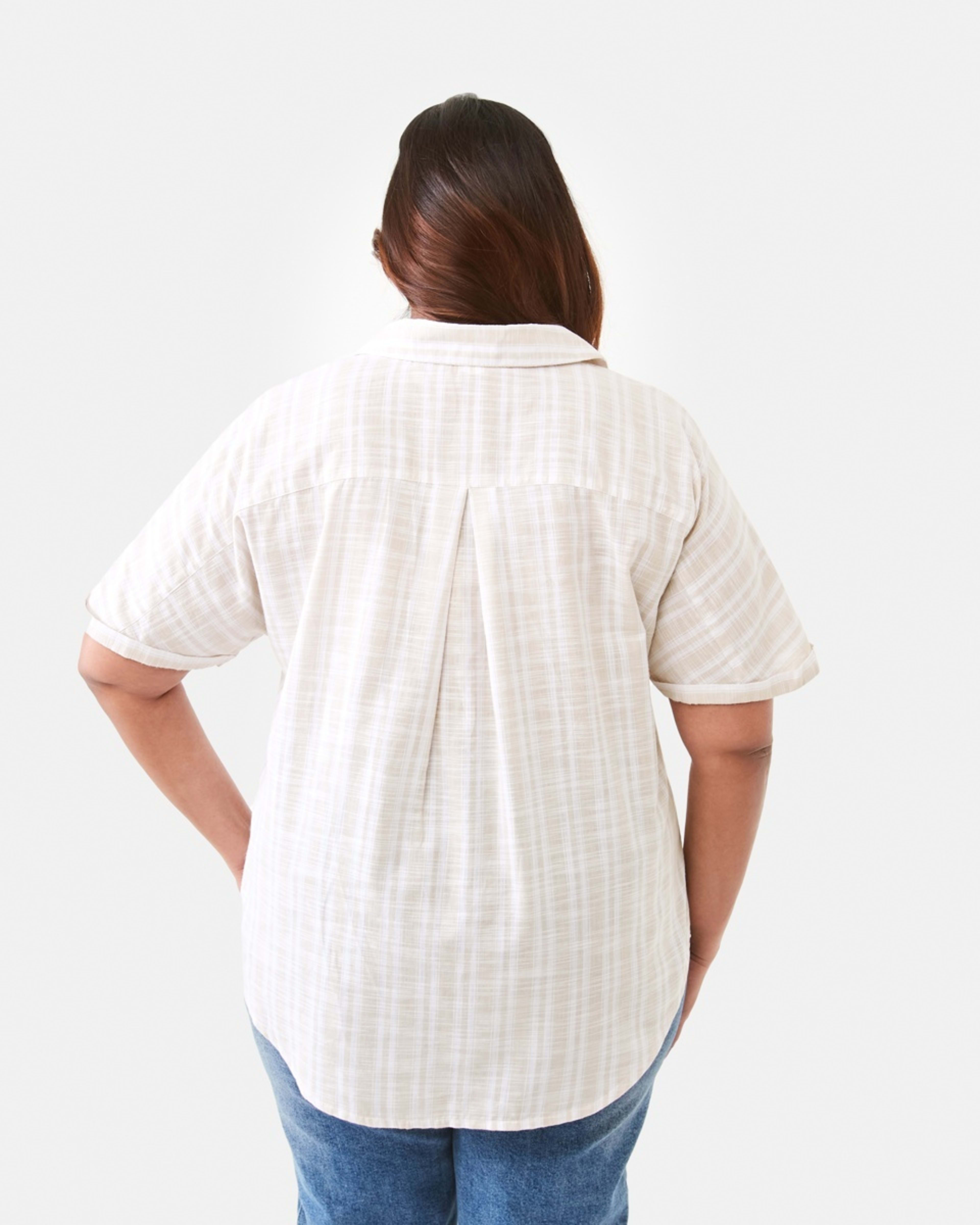 3 Curve Short Sleeve Relaxed Shirt Kate Str N, 3 of 6