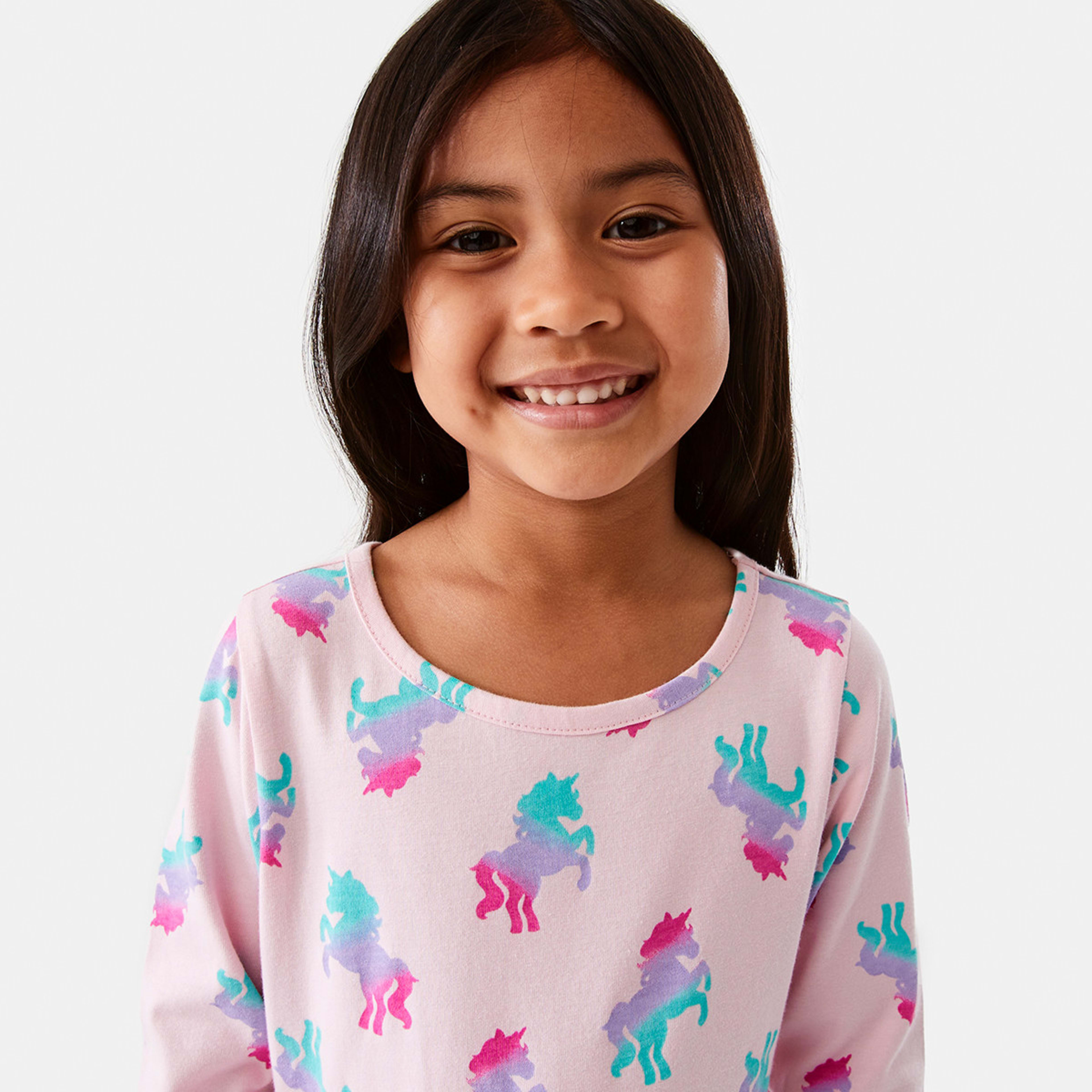 3 Long Sleeve Jersey Dress Unicorn, 3 of 10