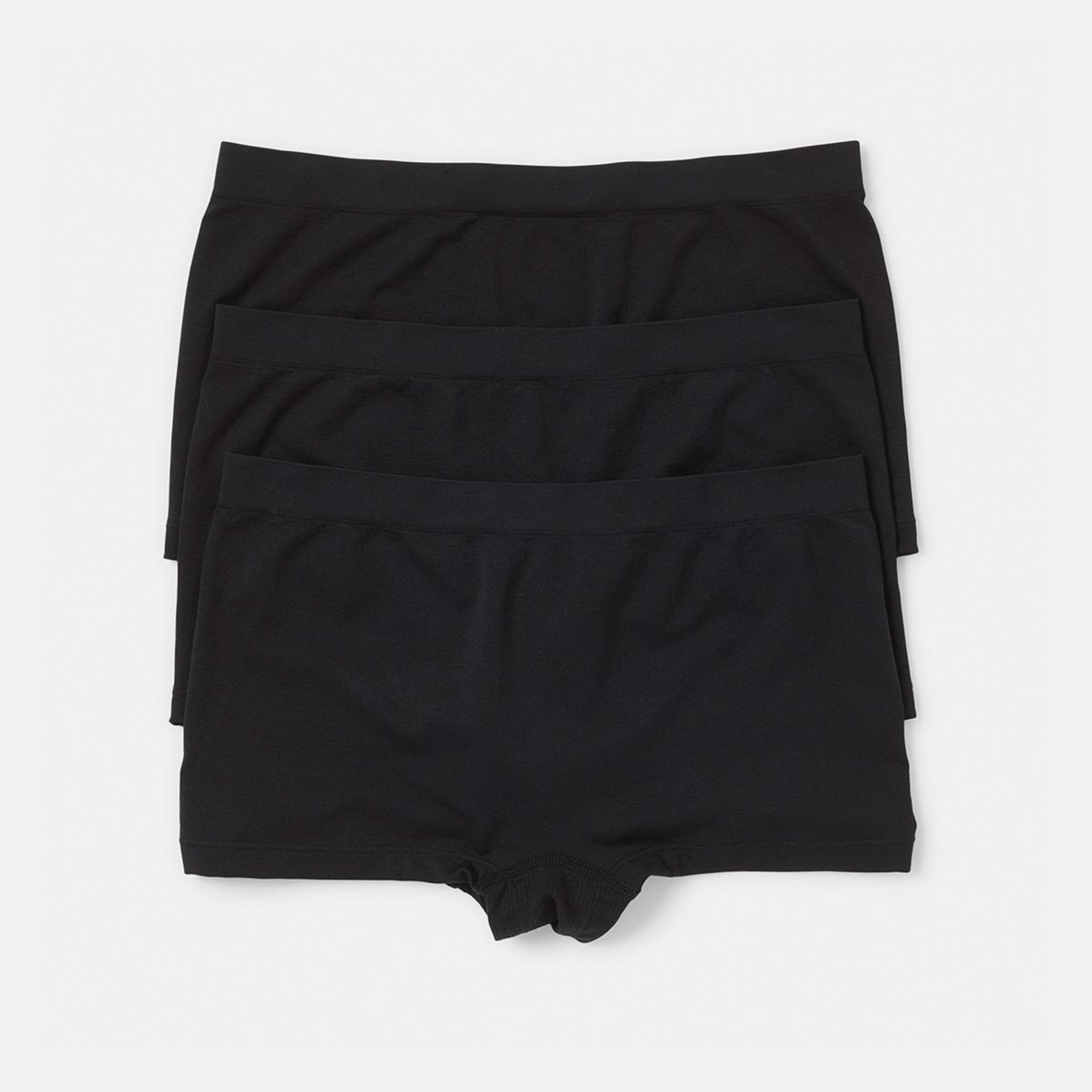 1 3 Pack Seamfree Boyleg Briefs Black, 1 of 7