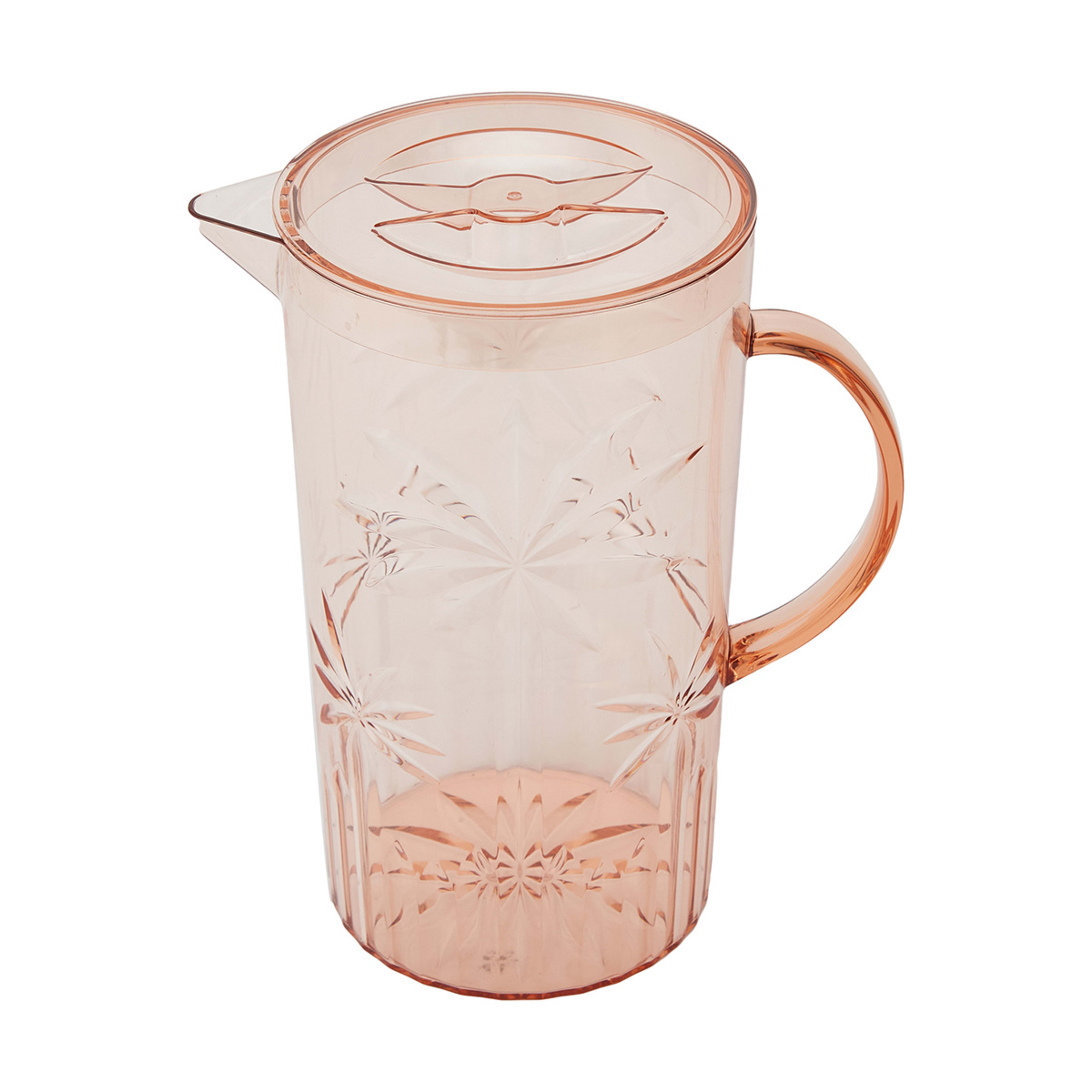 2.8L Pink Palm Acrylic Drink Jug Kmart