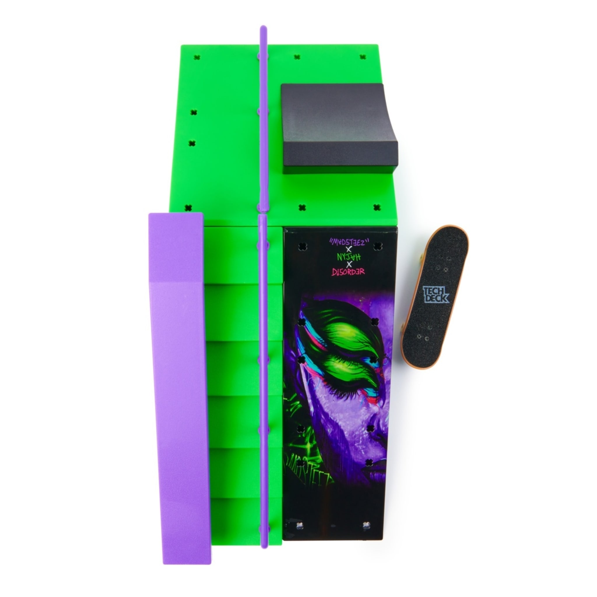 Tech Deck Nyjah Rail Shredder Skatepark XConnect Park Creator Ramp Set