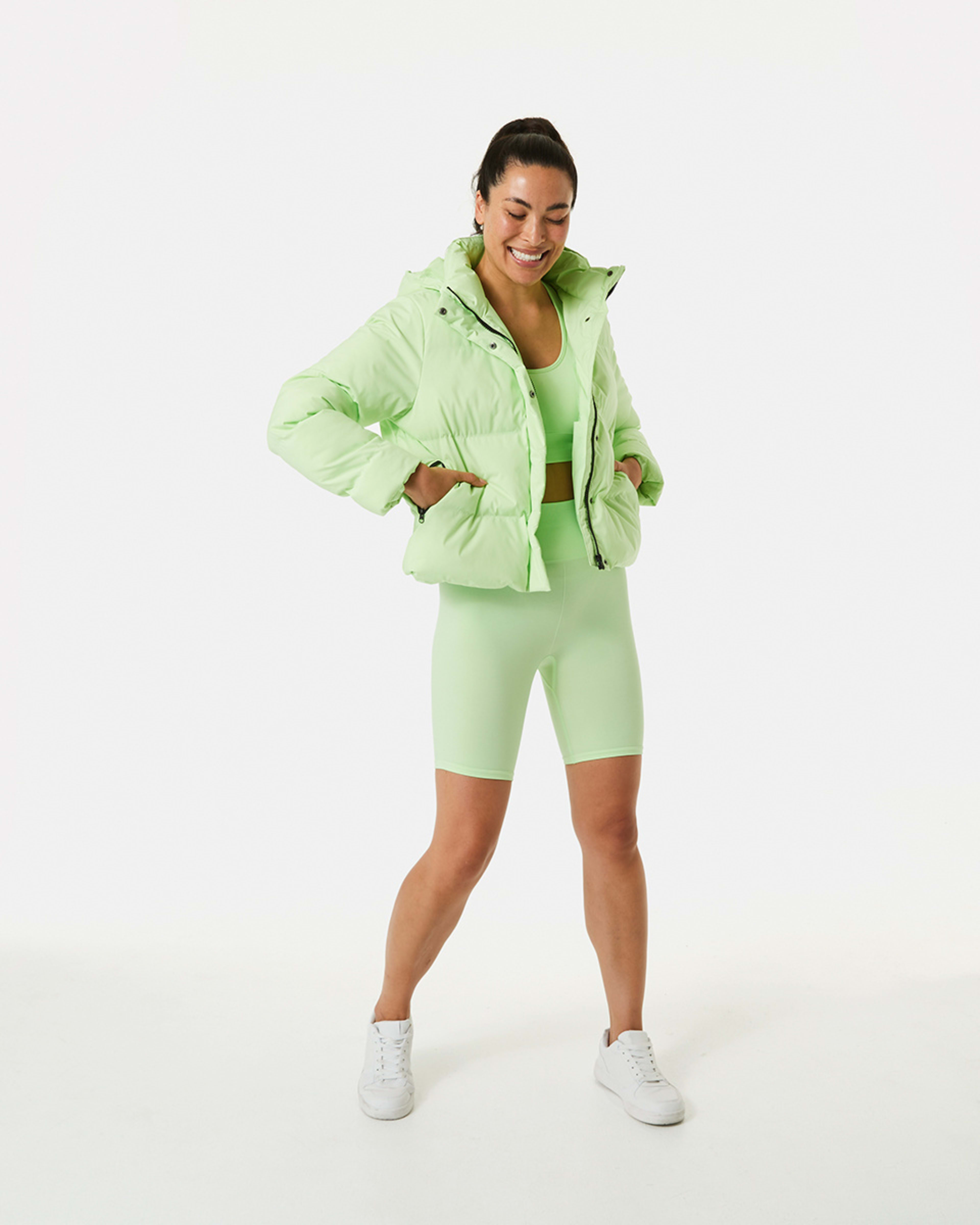 Active Womens Bonded Crop Puffer Jacket Kmart