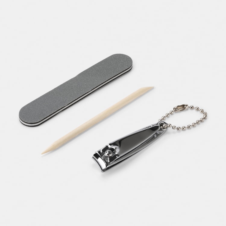 3Piece Nail Clipper with Mini Nail Shaper and Cuticle Stick Kmart