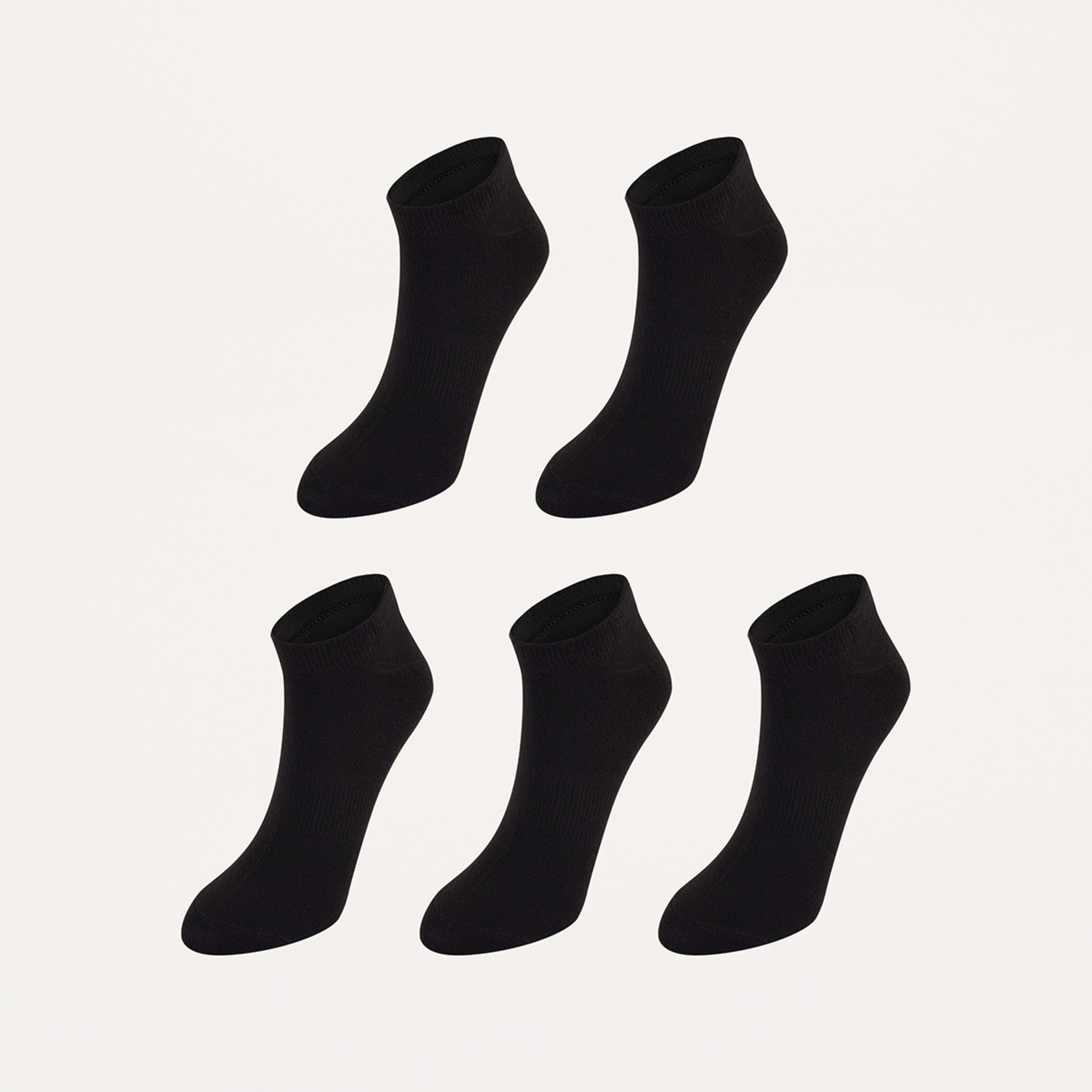 1 5 Pack Active Low Cut Socks Black, 1 of 3