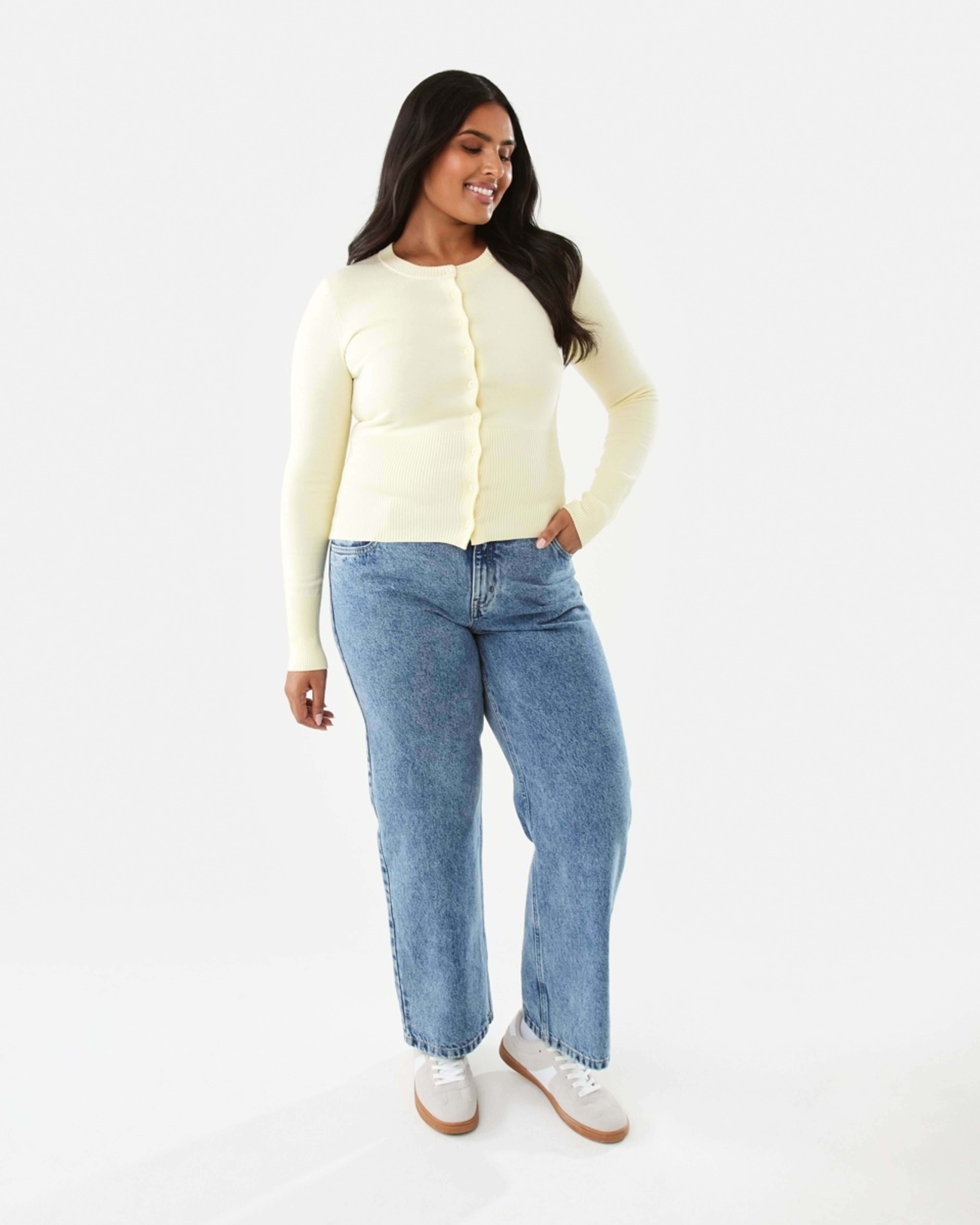 4 Fitted Cardigan Glow Yellw, 4 of 10
