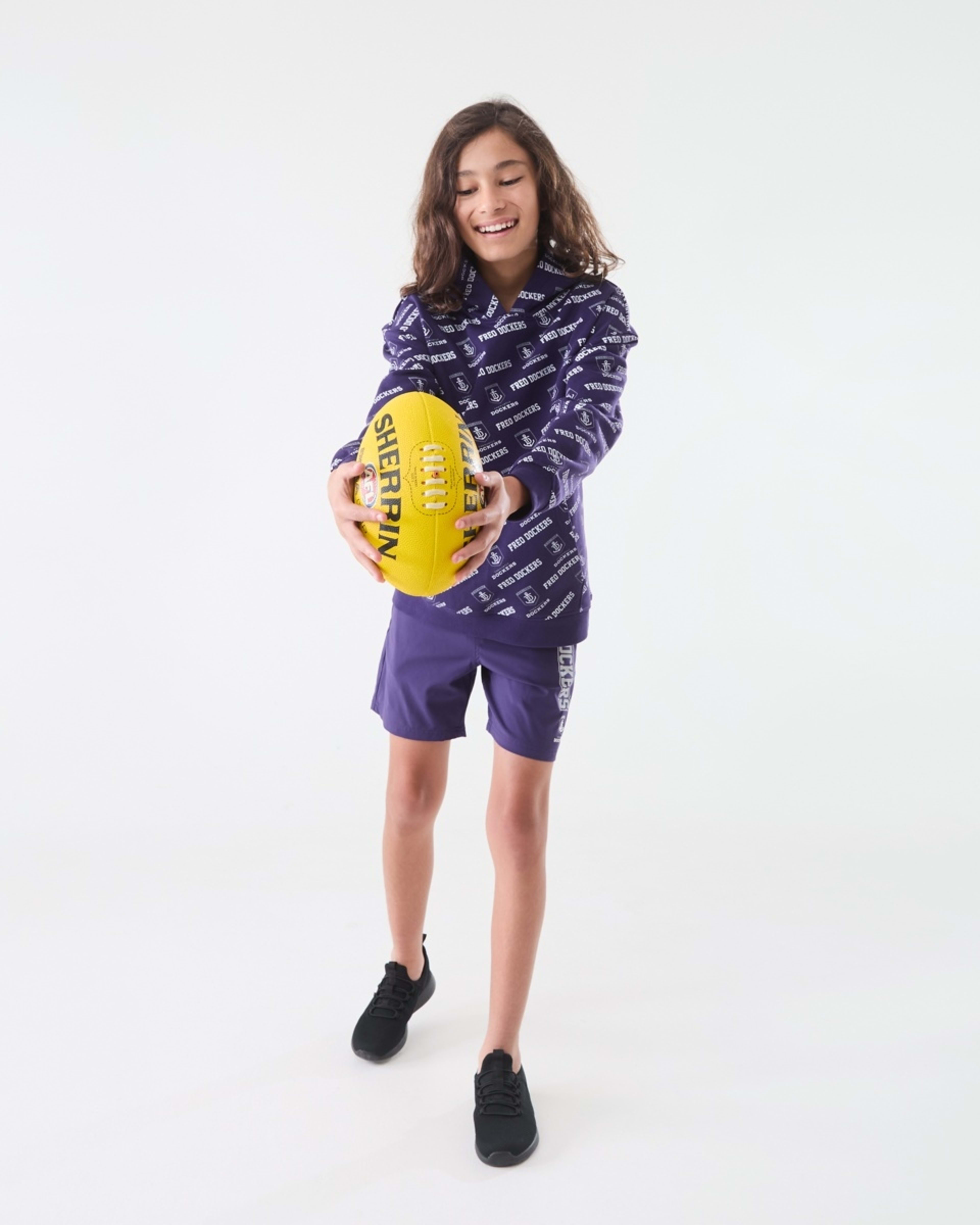 1 Official AFL Kids All Over Print Hoodie Fremantle, 1 of 10