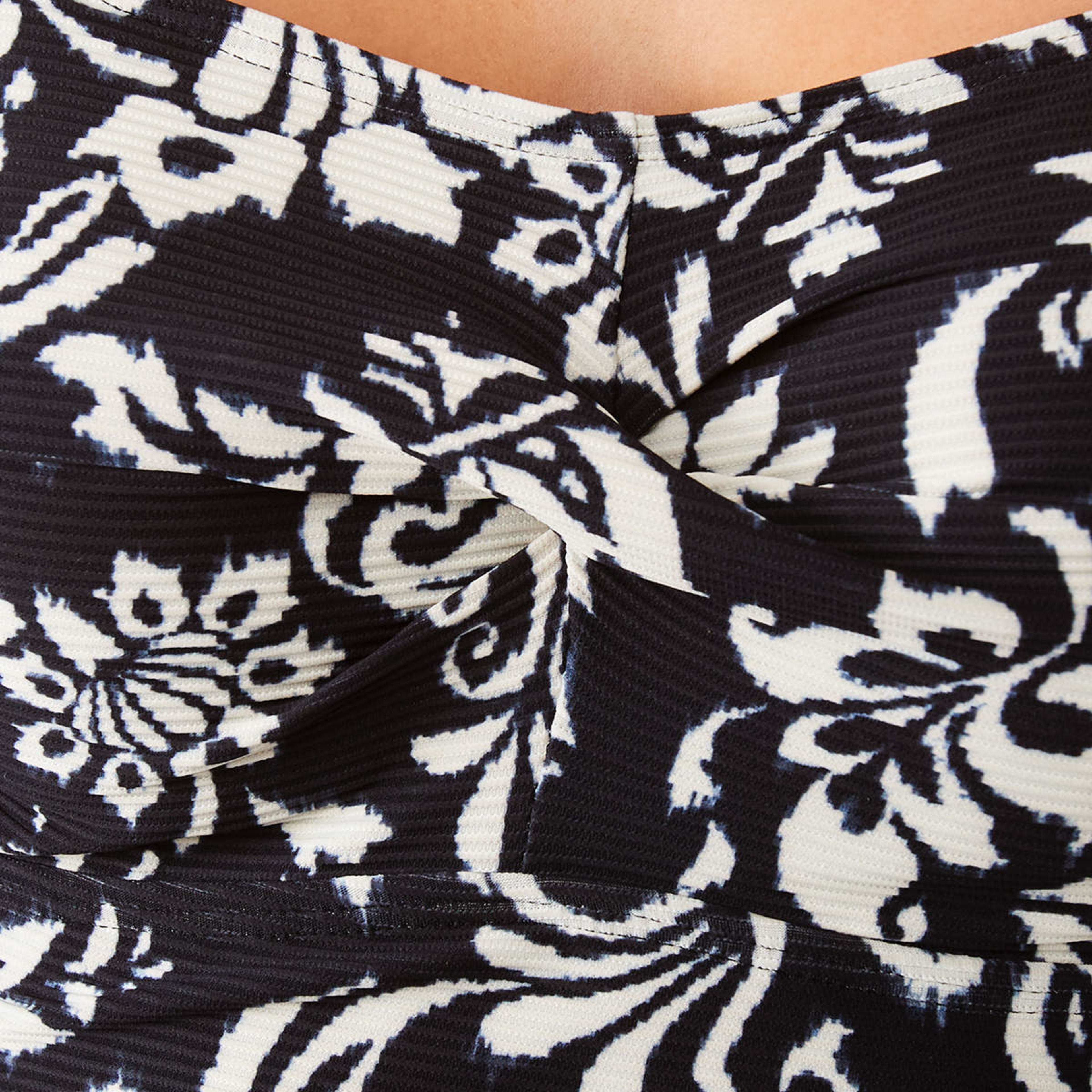 6 Twist Front Tankini Floral Ikat Black, 6 of 7