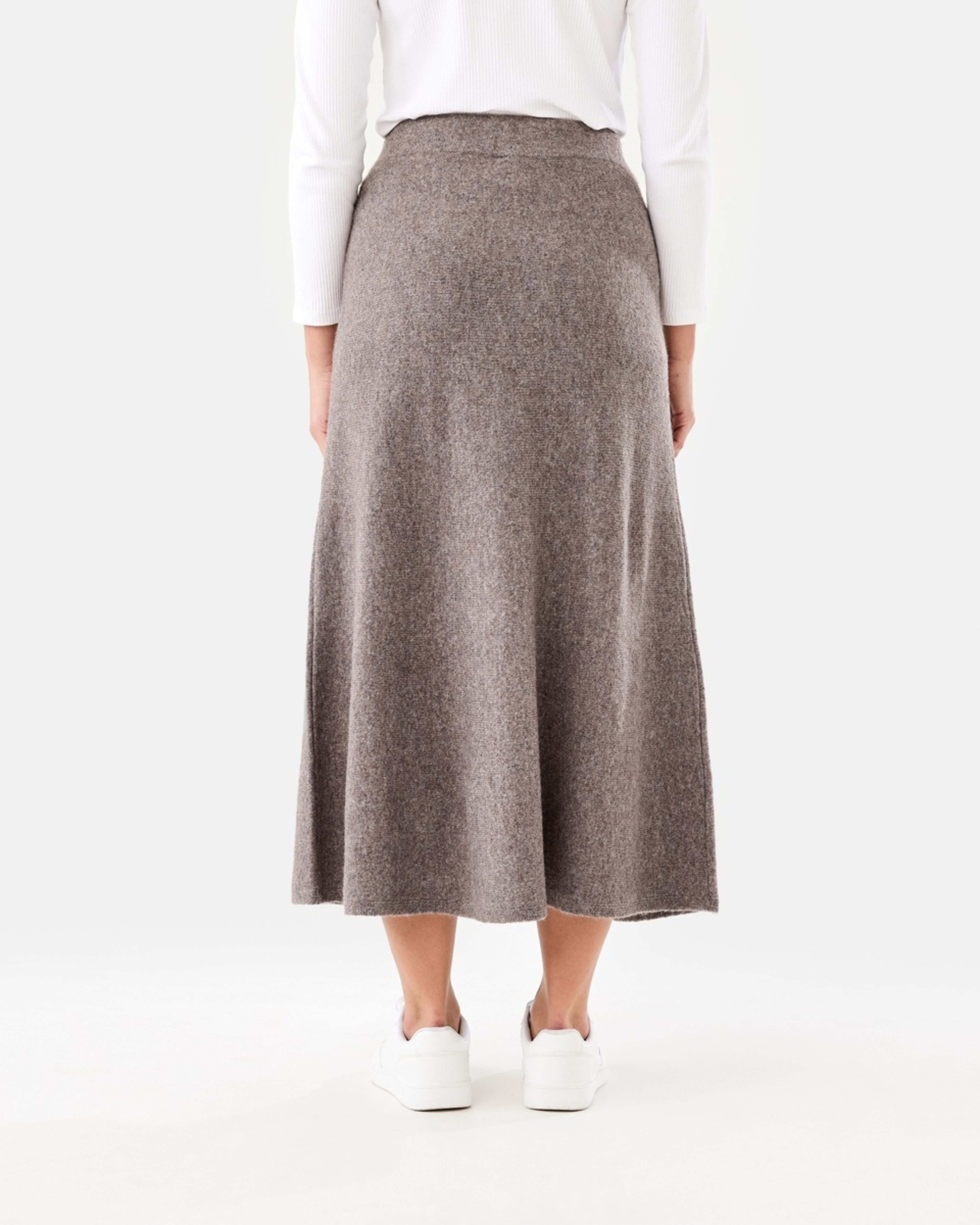 3 True Knit A-Line Maxi Skirt Taupe Mrl, 3 of 5