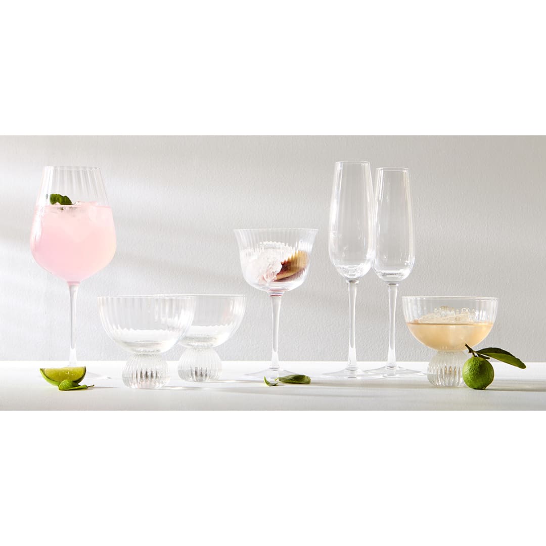 4 Linear Cocktail and Gin Glasses Kmart