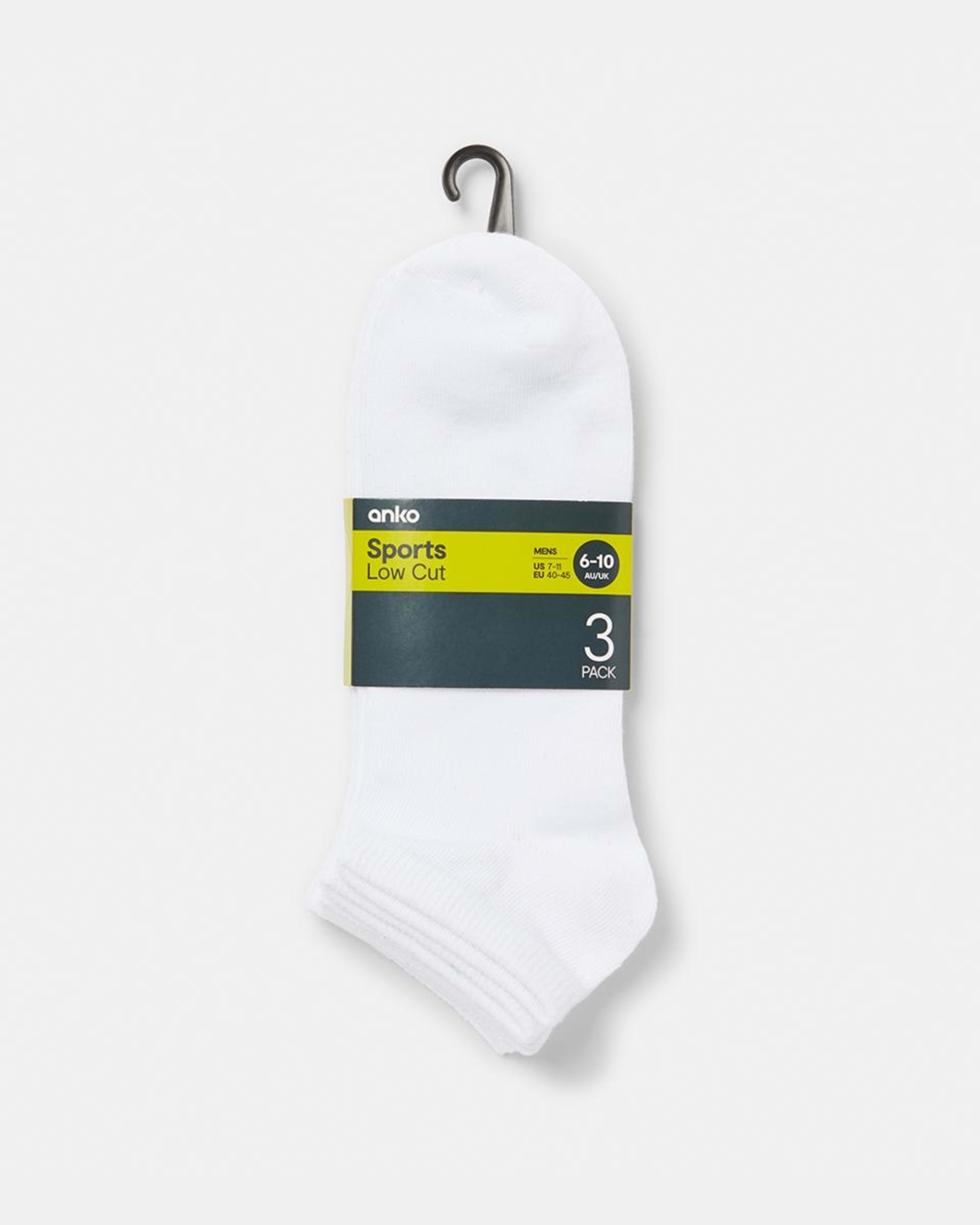 3 Pack Low Cut Sports Socks - Kmart