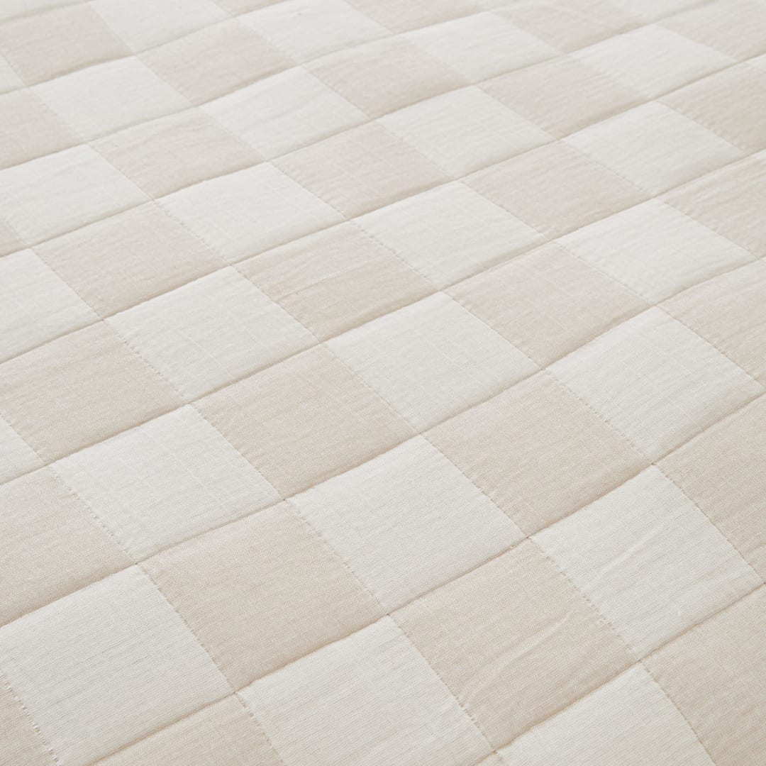 Lennox Cotton Quilt Cover Set King Bed, Off White Kmart NZ