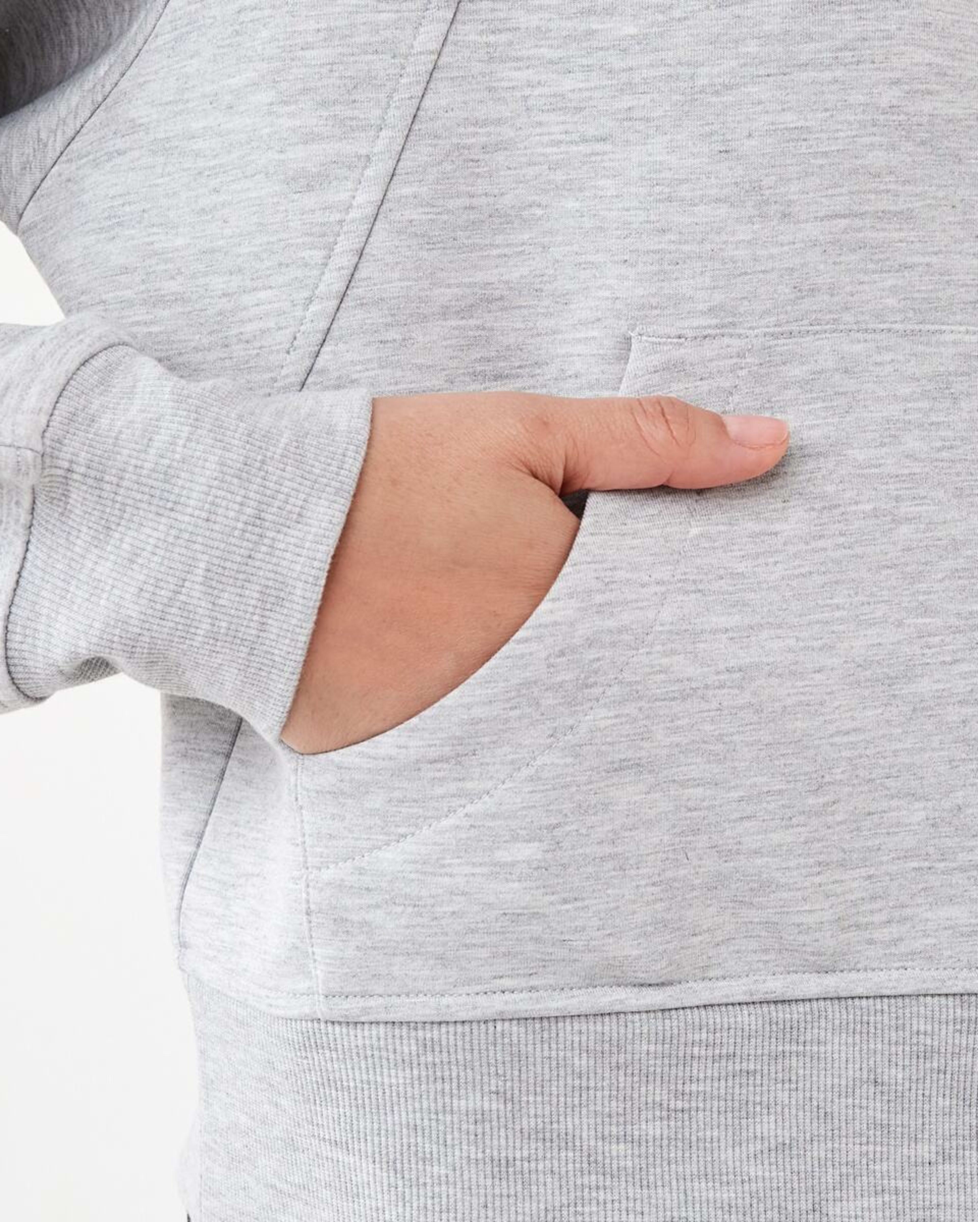6 Active Womens Half Zip Long Sleeve Sweatshirt Grey Marle, 6 of 6