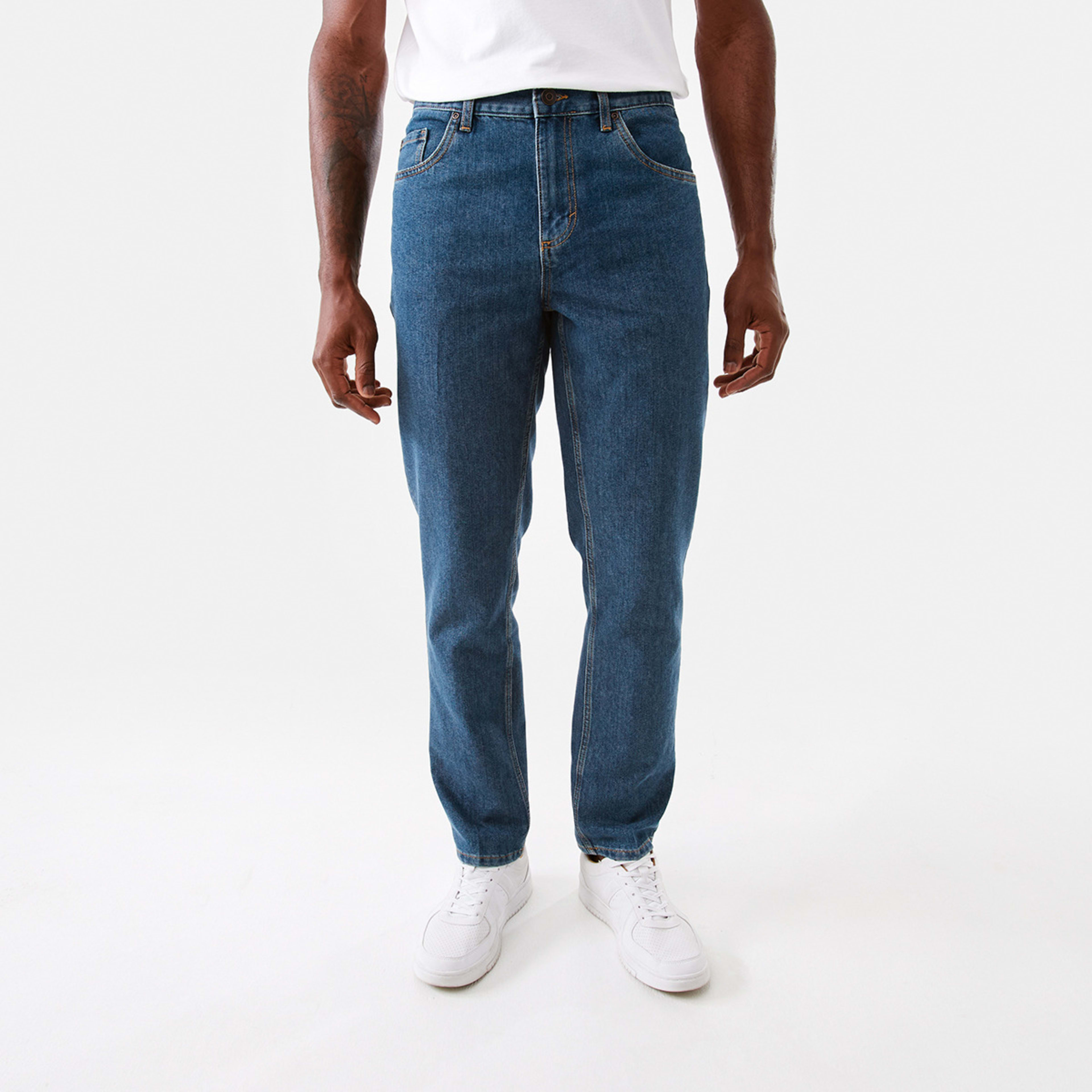 1 Regular Straight Fit Jeans Indigo Wash, 1 of 7