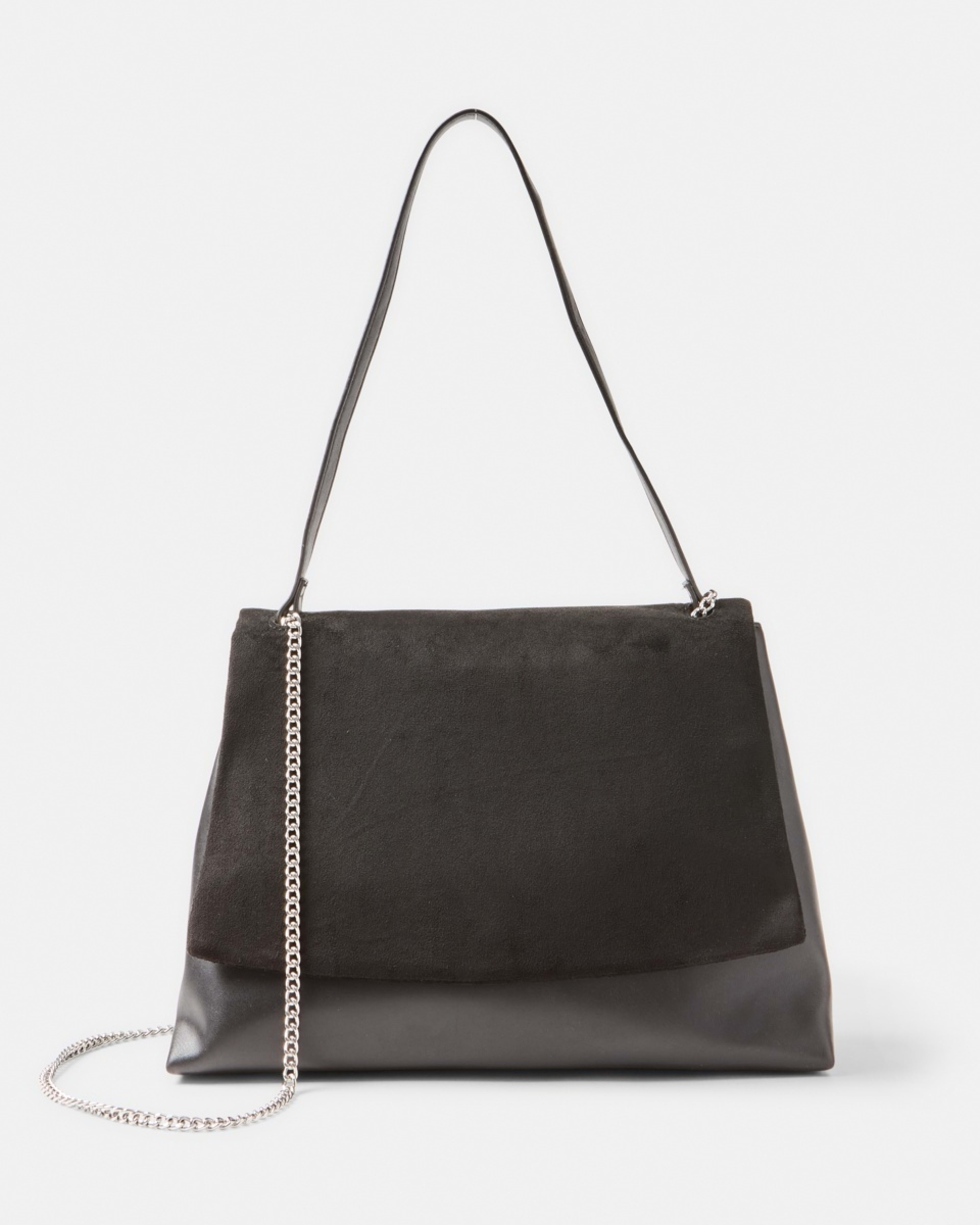 1 Front Flap Crossbody Bag Black