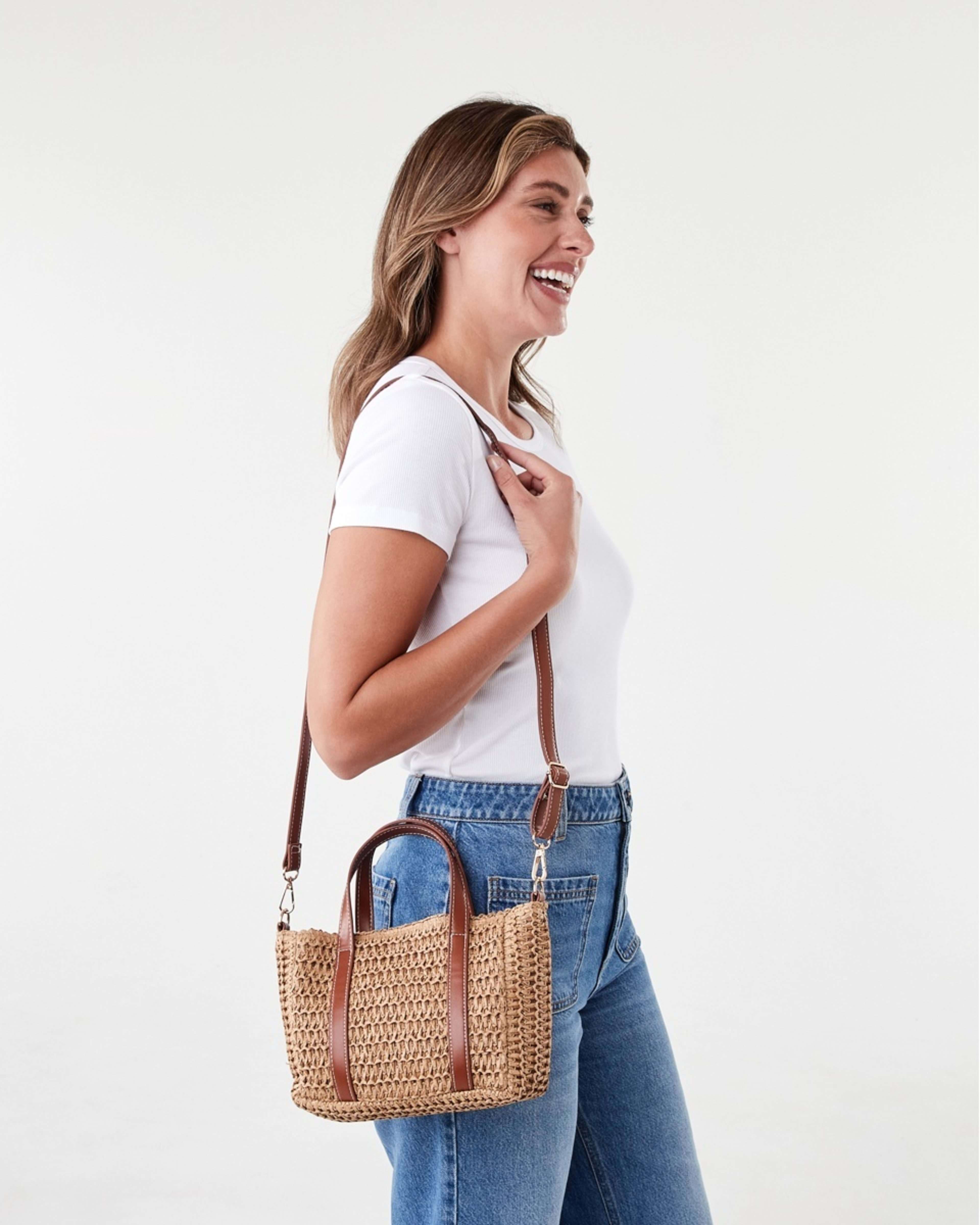 6 Mini Tote Bag Natural, 6 of 7