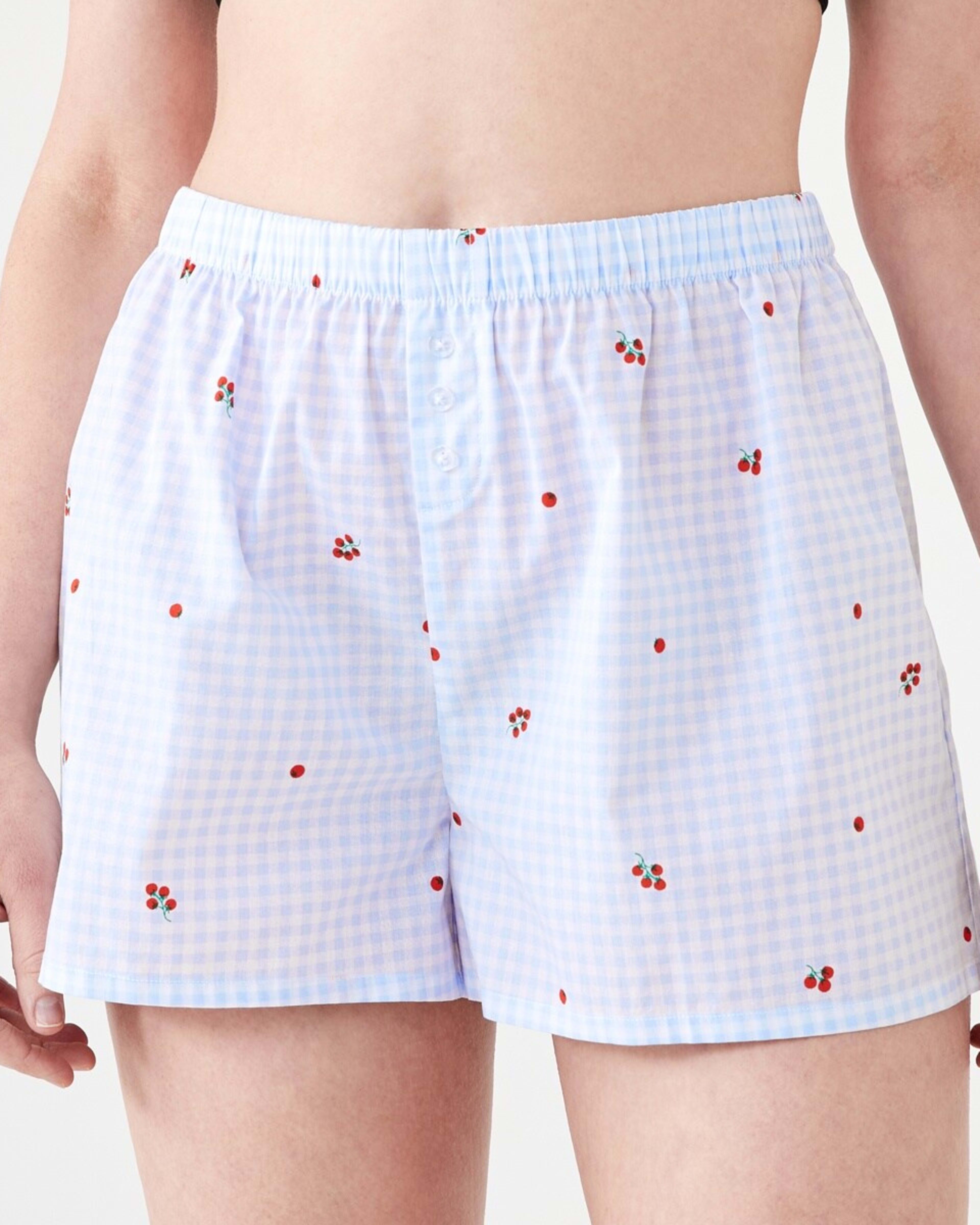 1 Woven Boxer Shorts TOMATO CHECK HALOGEN BLUE, 1 of 6
