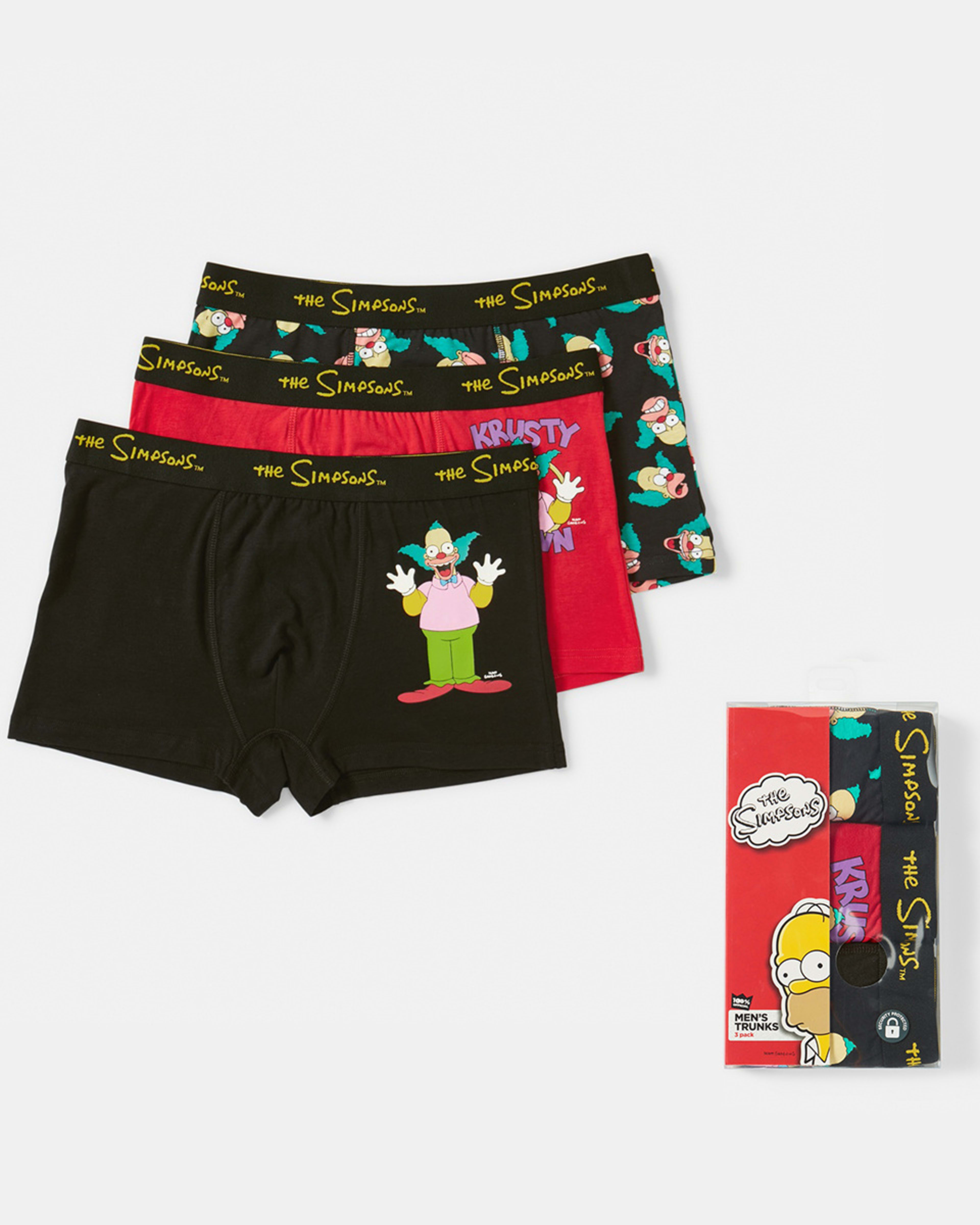 1 3 Pack The Simpsons Krusty License Trunks Krusty